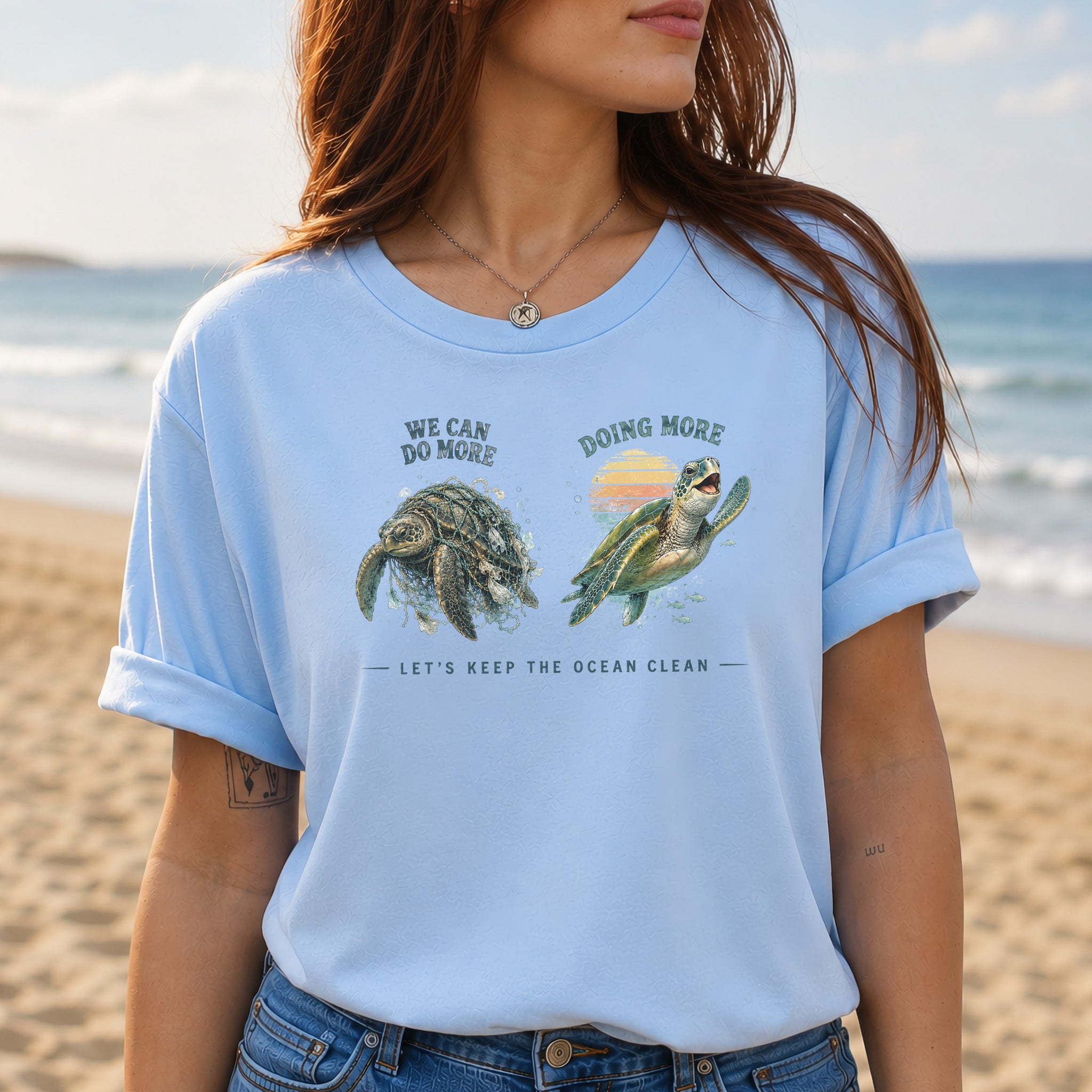 Let’s Keep the Ocean Clean Sea Turtle Conservation Gift T-Shirt