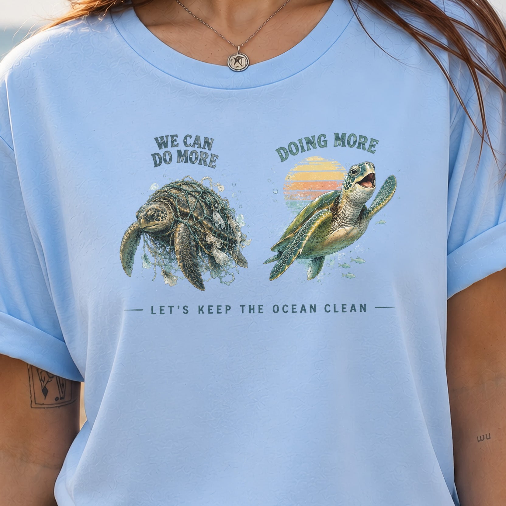 Let’s Keep the Ocean Clean Sea Turtle Conservation Gift T-Shirt