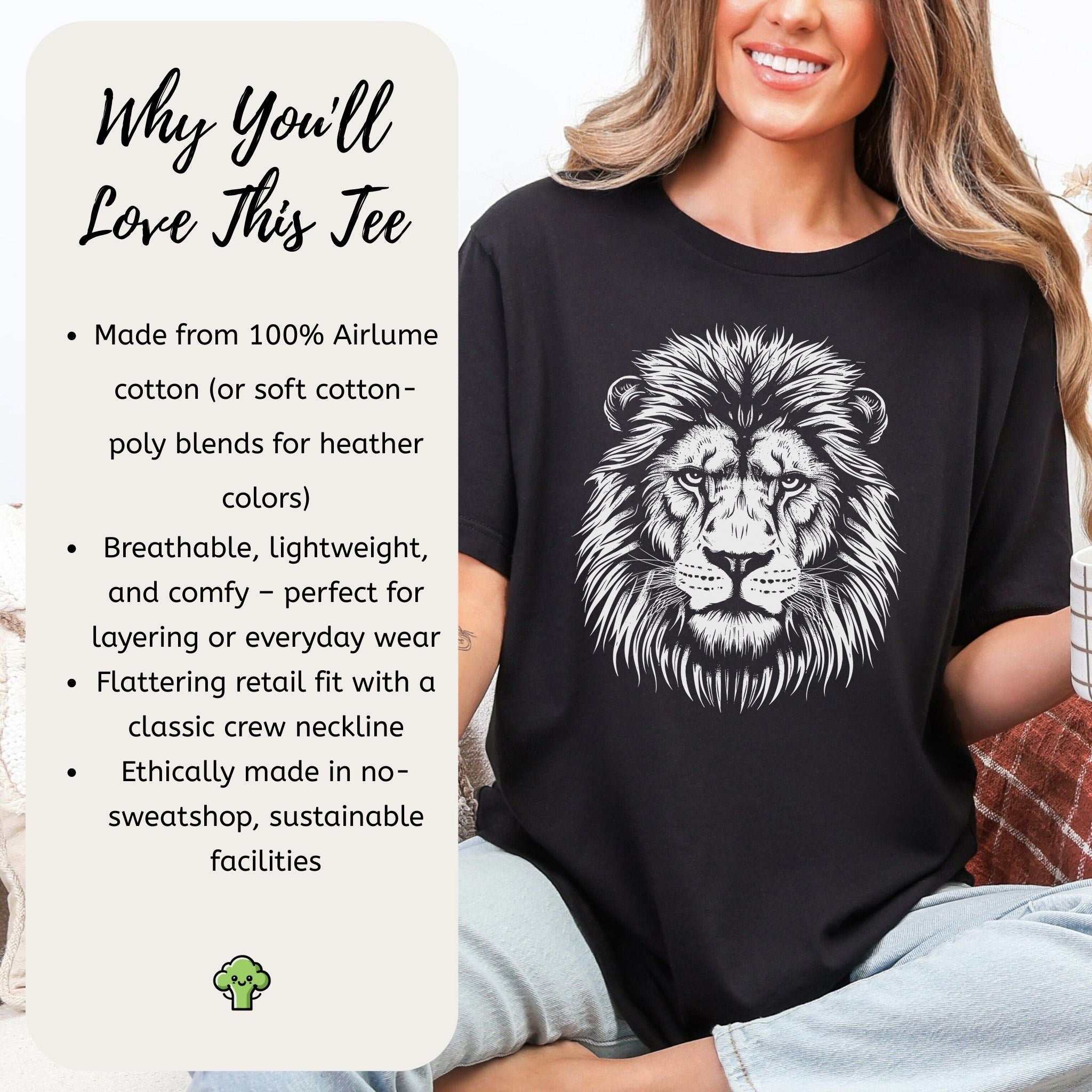 Lion Face T-Shirt – King of the Jungle Tee