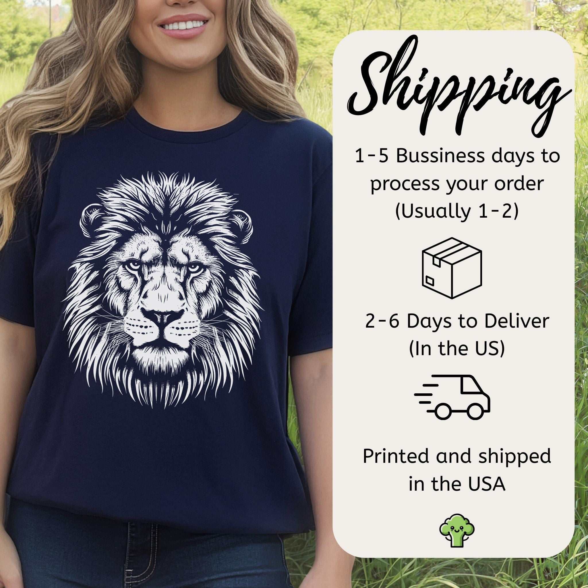 Lion Face T-Shirt – King of the Jungle Tee