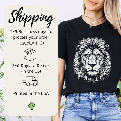 Lion Face T-Shirt – King of the Jungle Tee