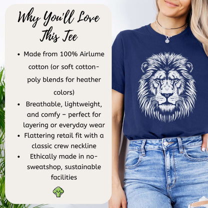 Lion Face T-Shirt – King of the Jungle Tee