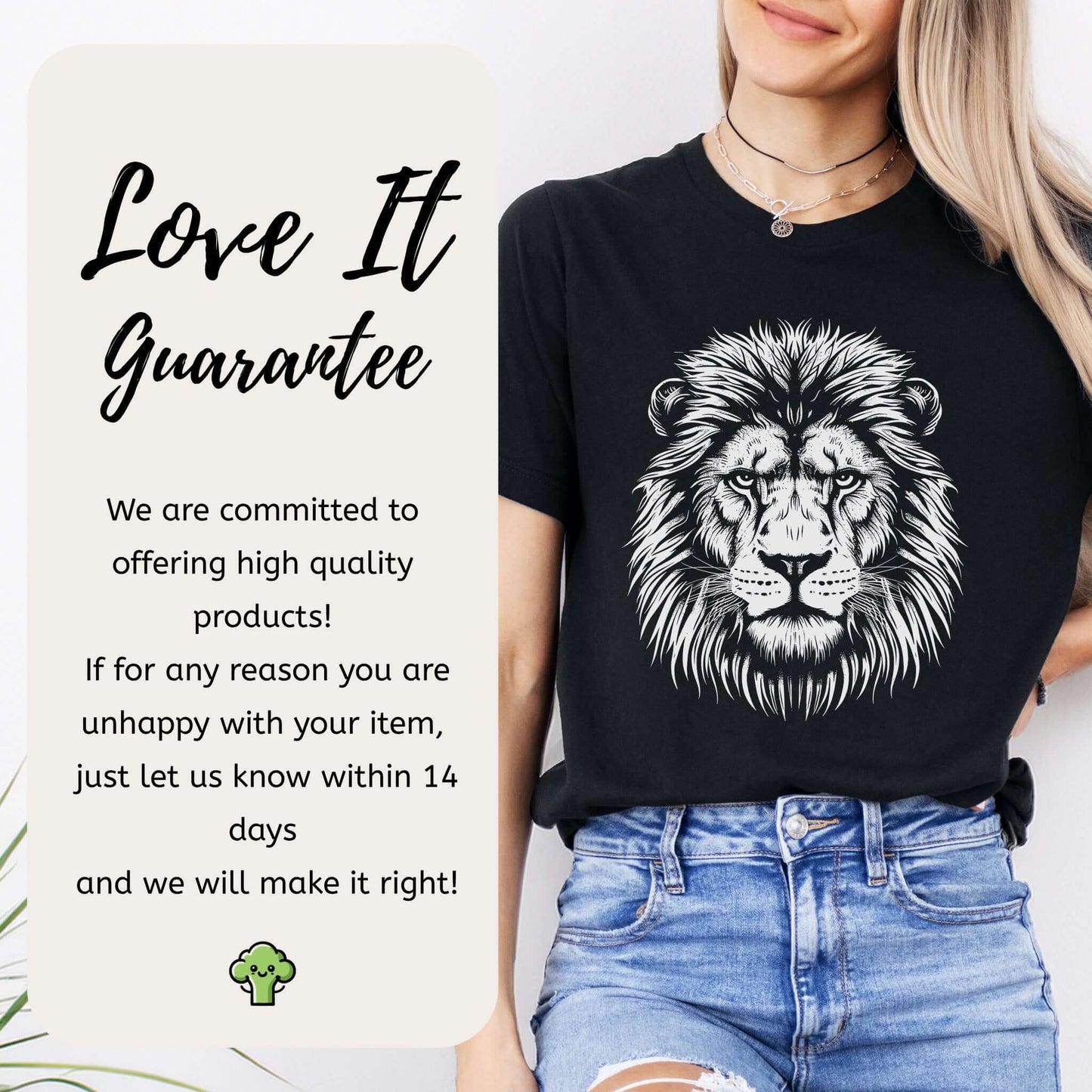 Lion Face T-Shirt – King of the Jungle Tee