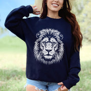 Lion Face Sweatshirt – Hand-Drawn Jungle King with Alpha Energy