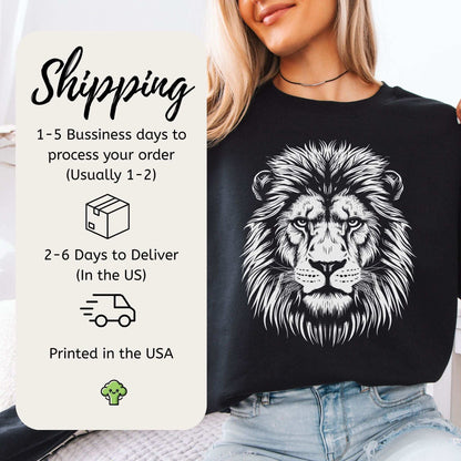 Lion Face Sweatshirt – Hand-Drawn Jungle King with Alpha Energy