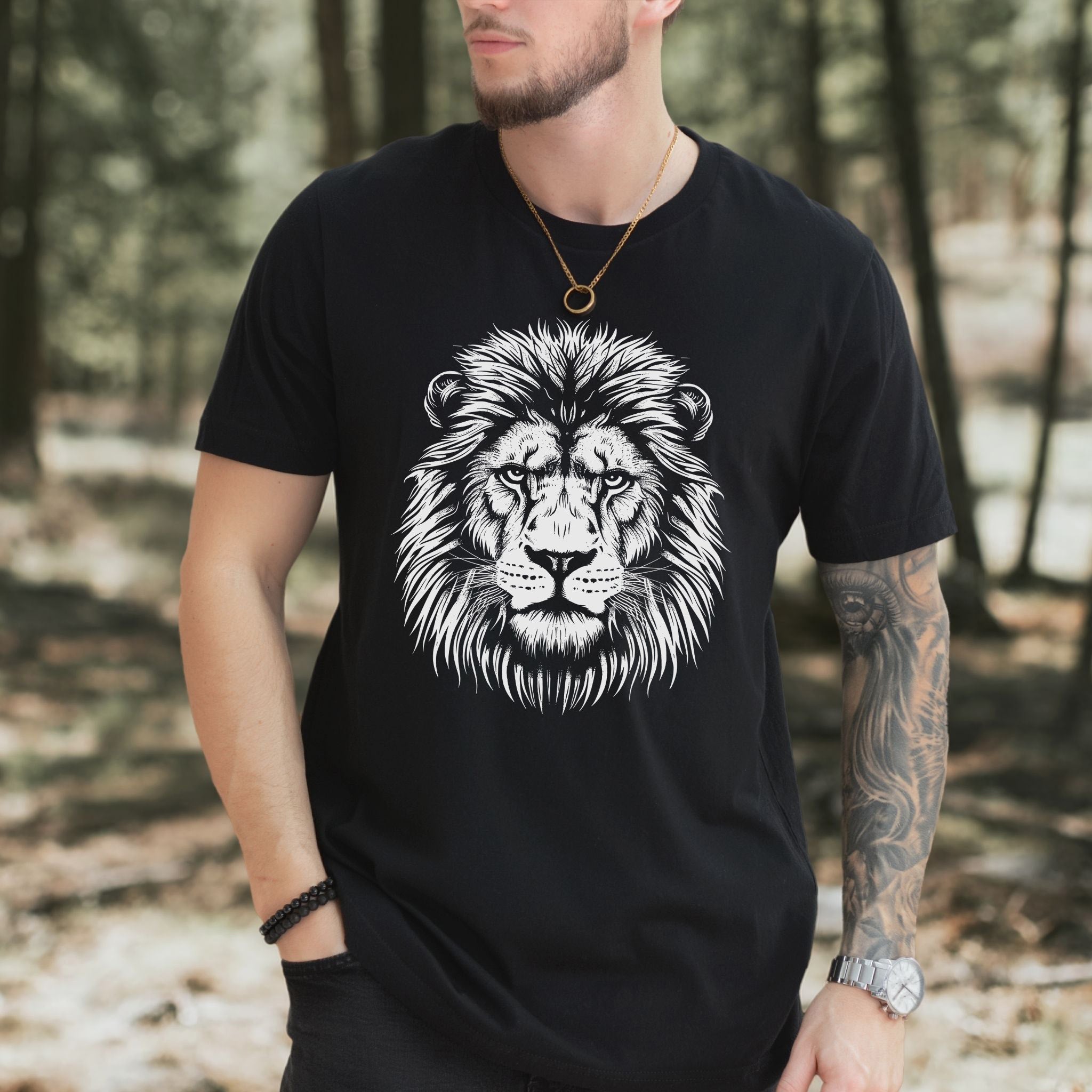 Lion Face T-Shirt – King of the Jungle Tee