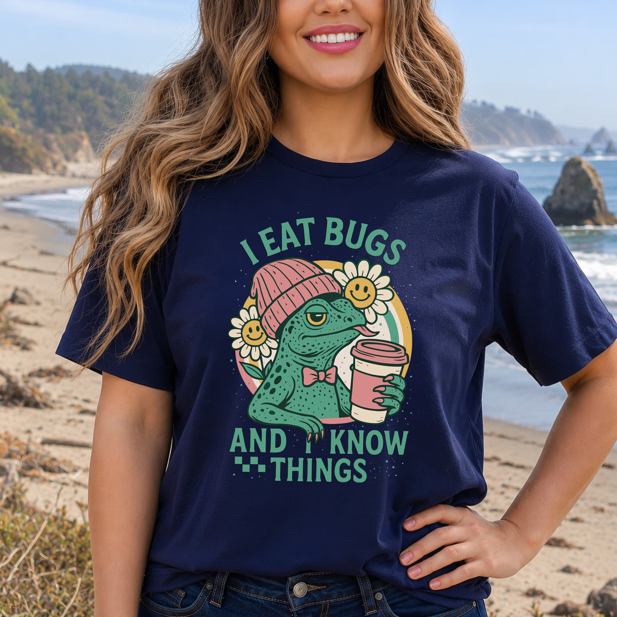 Lizard I Eat Bugs and I Know Things Sassy T-Shirt