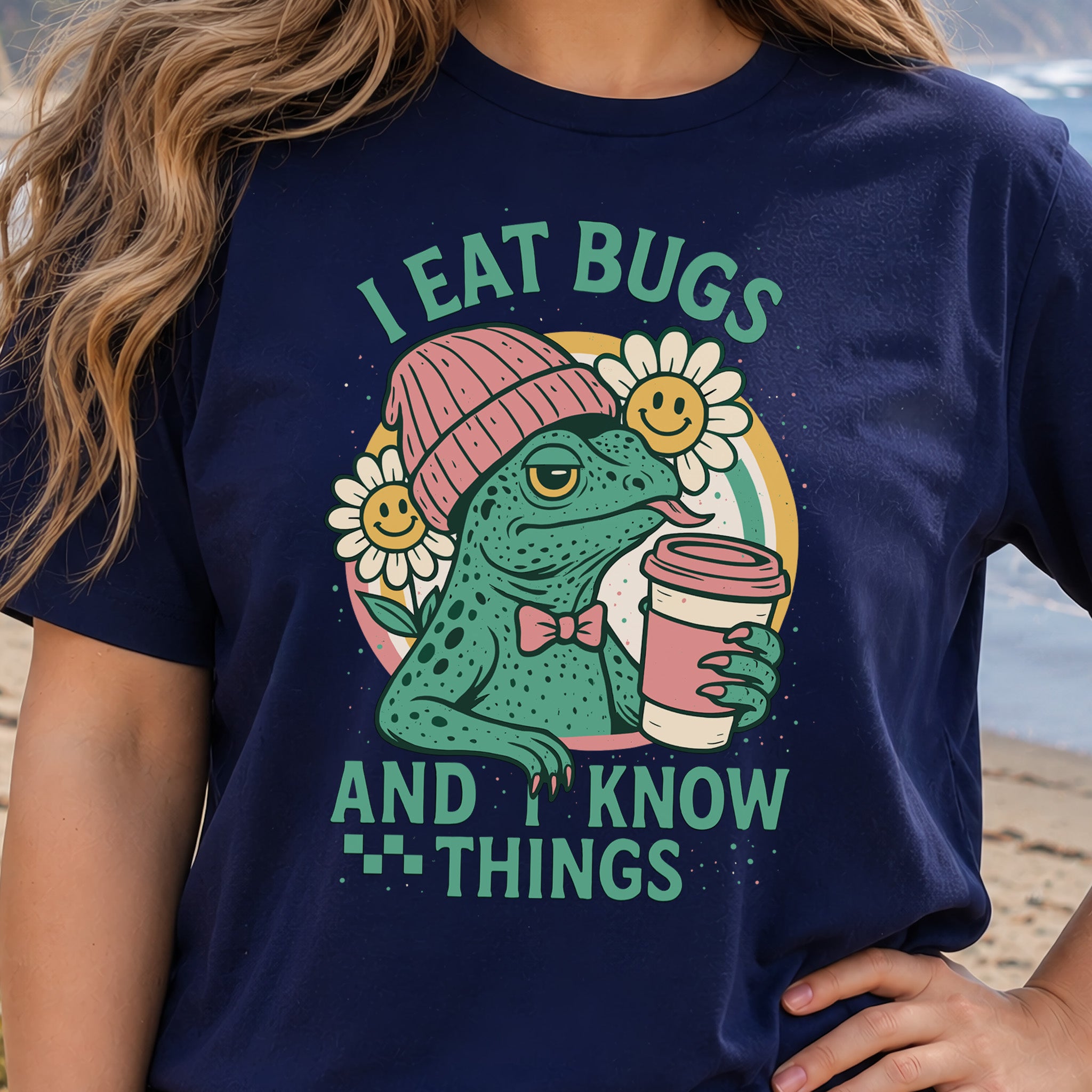 Lizard I Eat Bugs and I Know Things Sassy T-Shirt