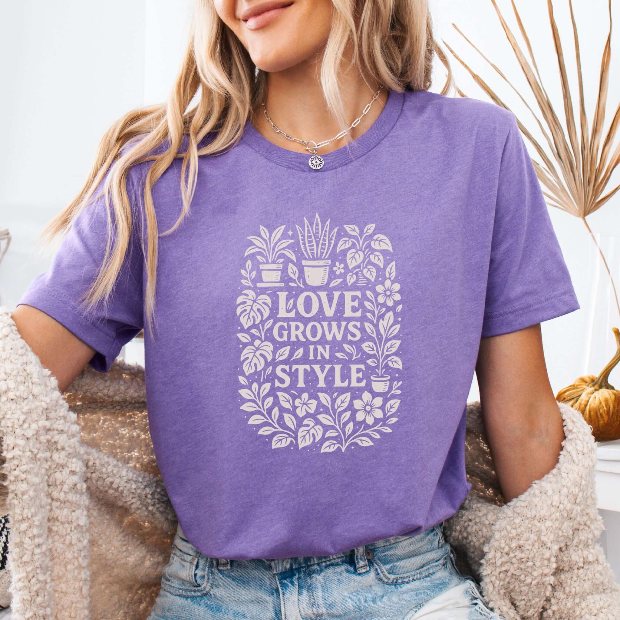 Love Grows in Style Plant Lover Cute T-Shirt