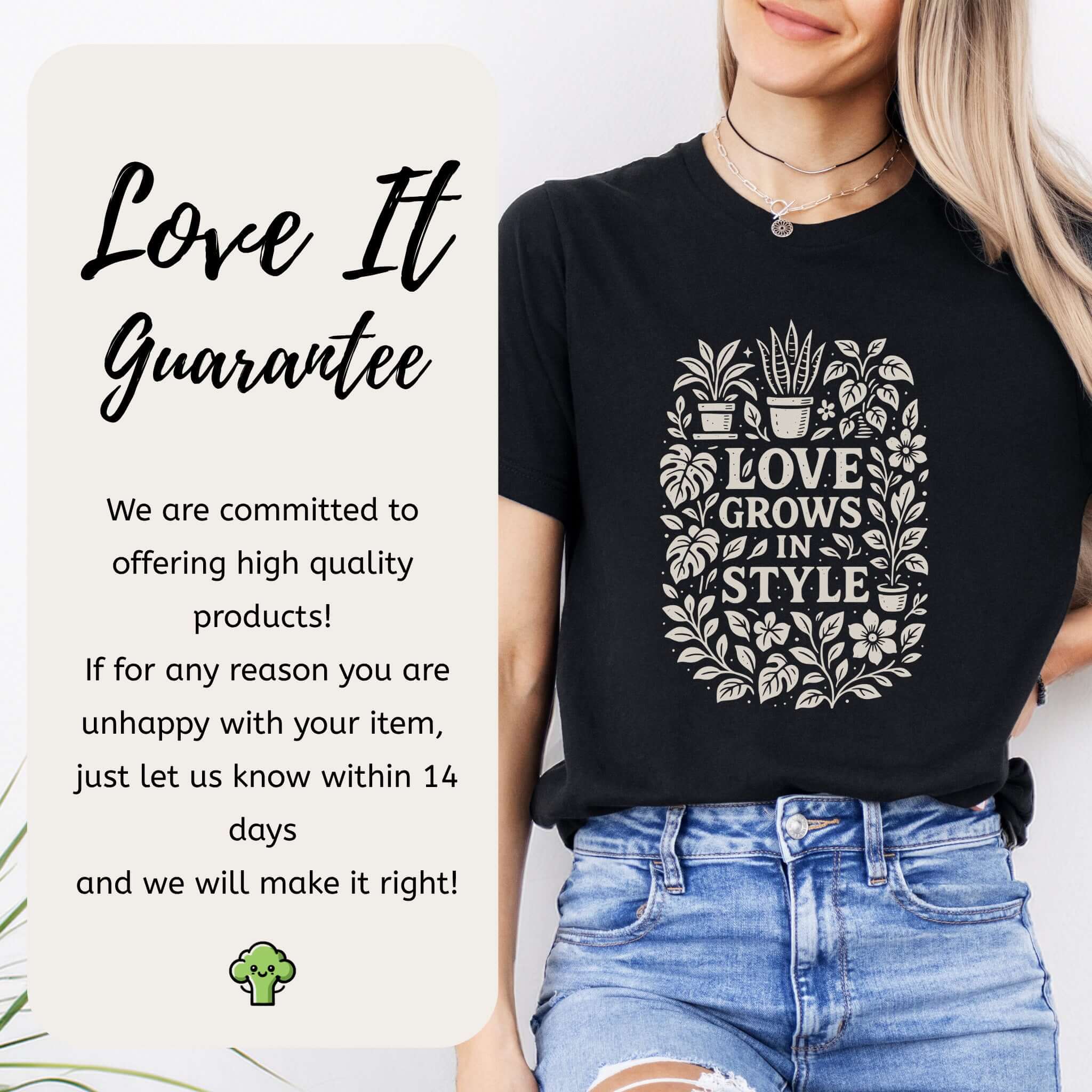 Love Grows in Style Plant Lover Cute T-Shirt