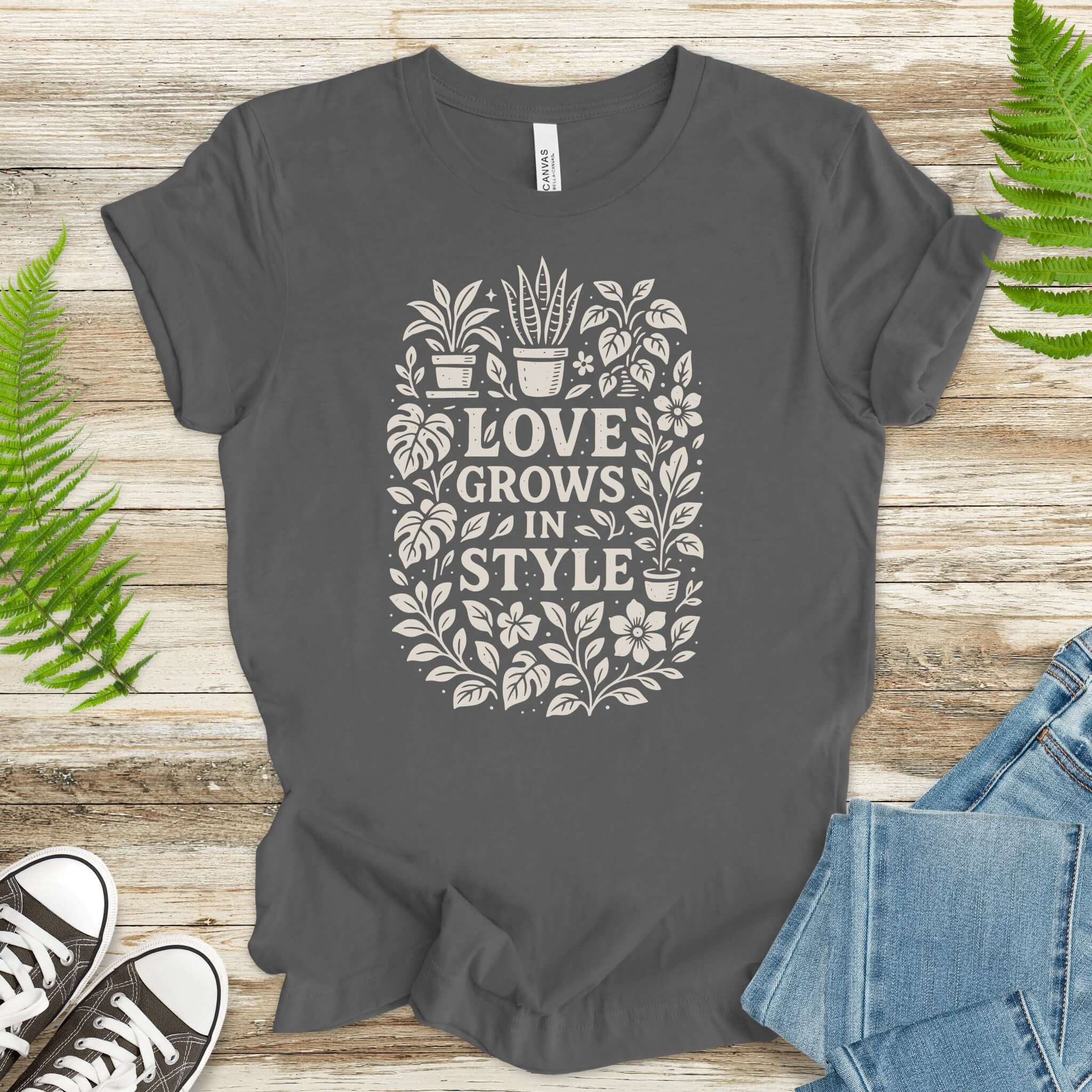 Love Grows in Style Plant Lover Cute T-Shirt