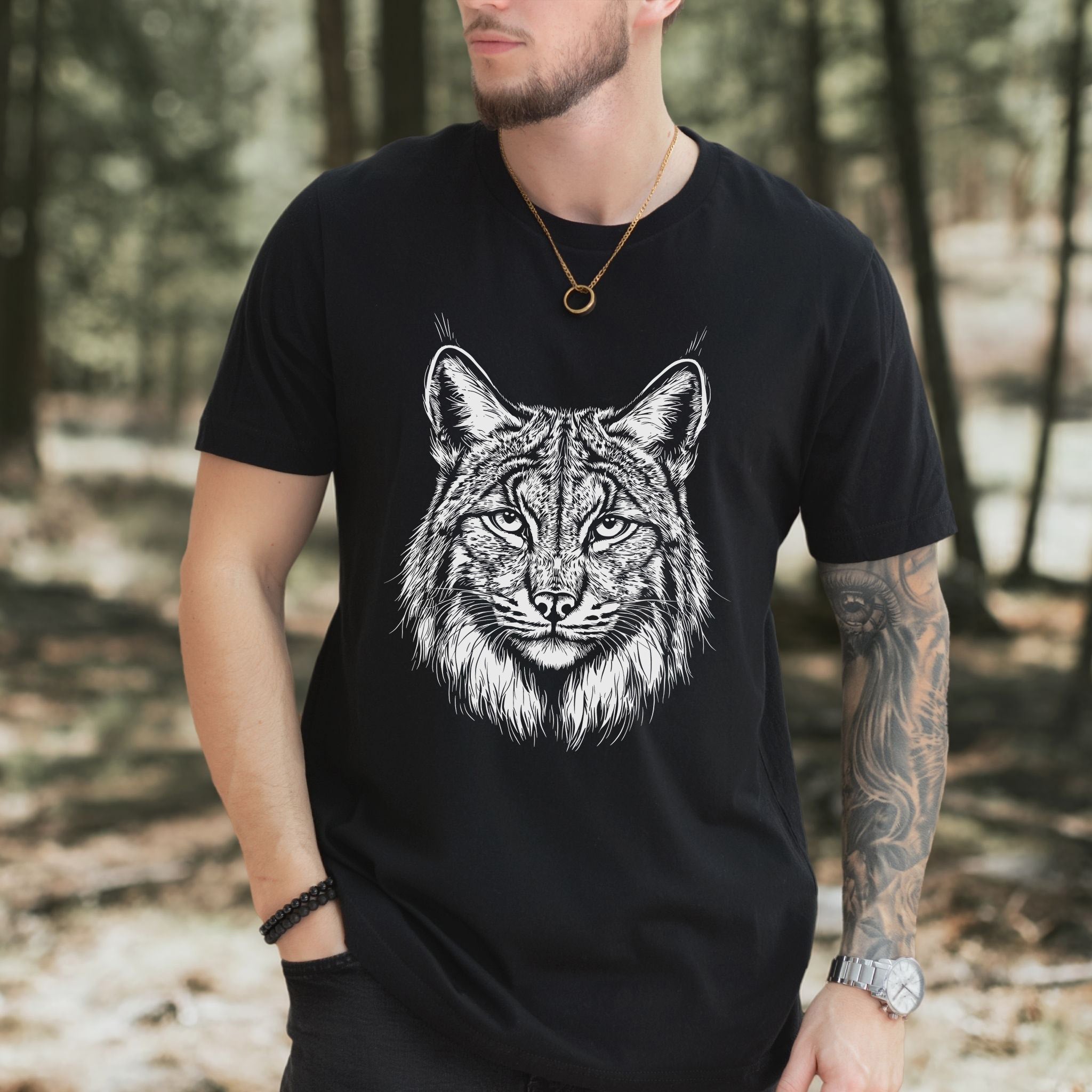 Lynx Spirit Animal Wildlife T-Shirt – Mystical Wild Soul