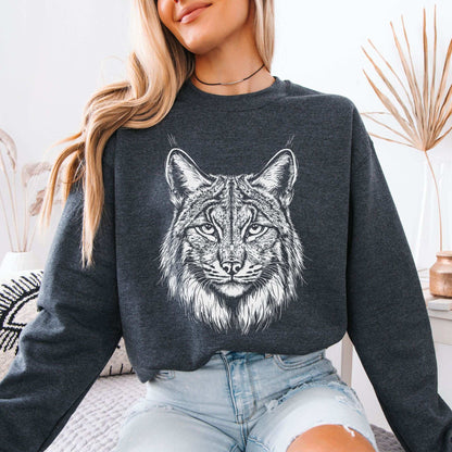 Lynx Spirit Animal Sweatshirt – Mystical Wild Cat Shirt