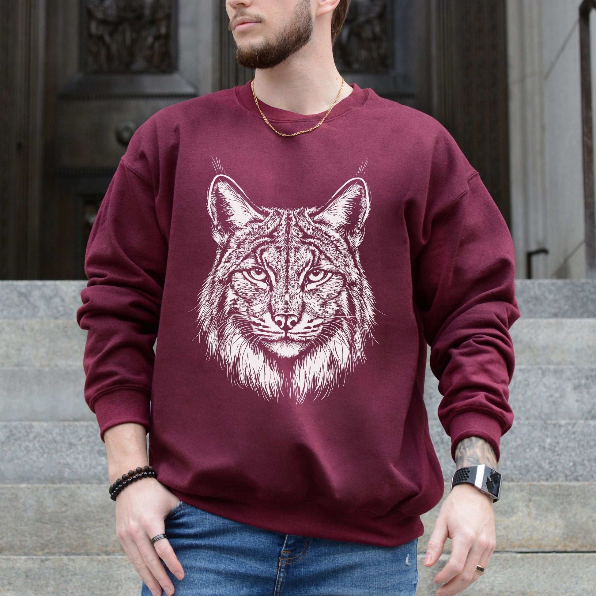 Lynx Spirit Animal Sweatshirt – Mystical Wild Cat Shirt