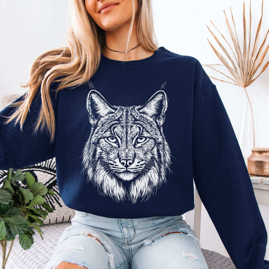 Lynx Spirit Animal Sweatshirt – Mystical Wild Cat Shirt