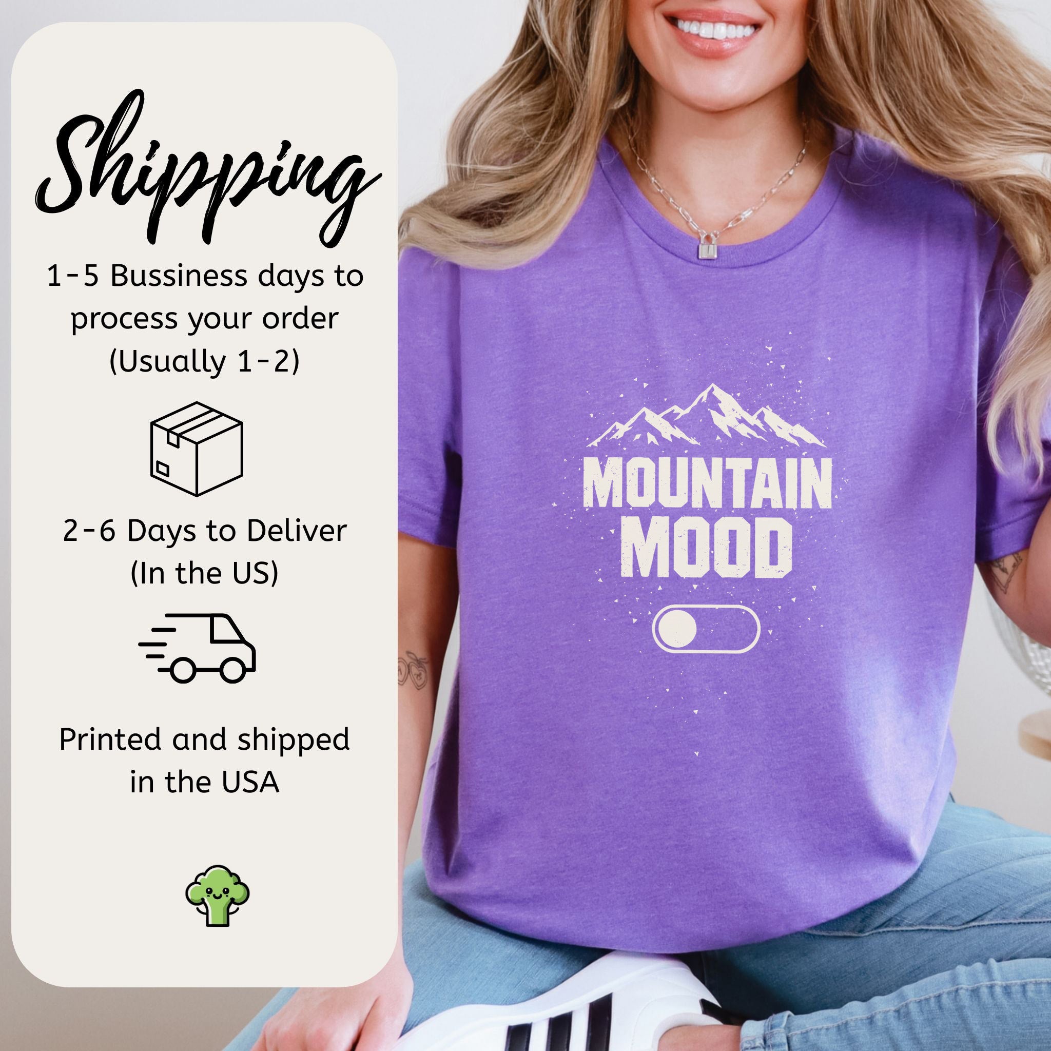 Mountain Mood Minimalist Switch-On Hiking Adventure T-Shirt