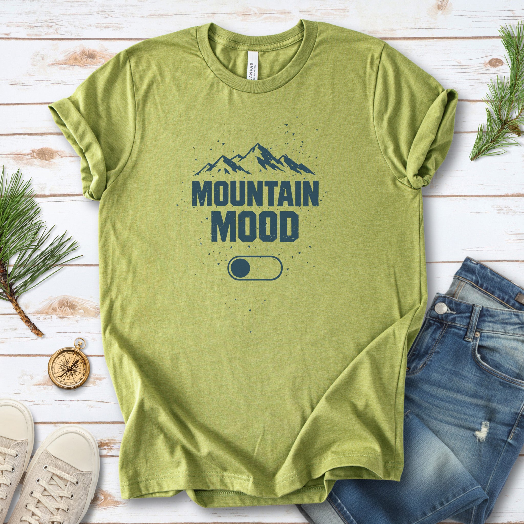 Mountain Mood Minimalist Switch-On Hiking Adventure T-Shirt