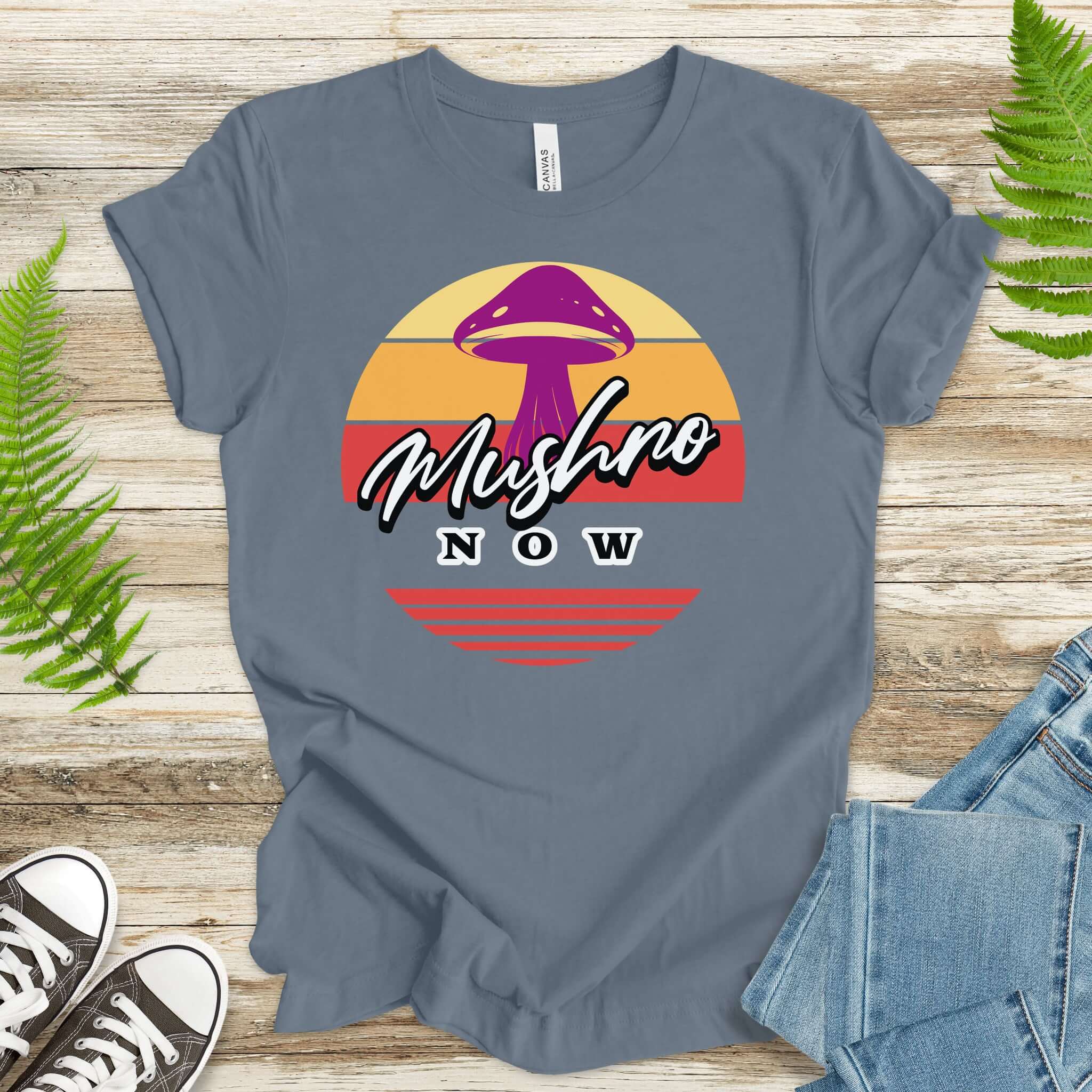 Mushrooms Now Trippy Sun T-Shirt