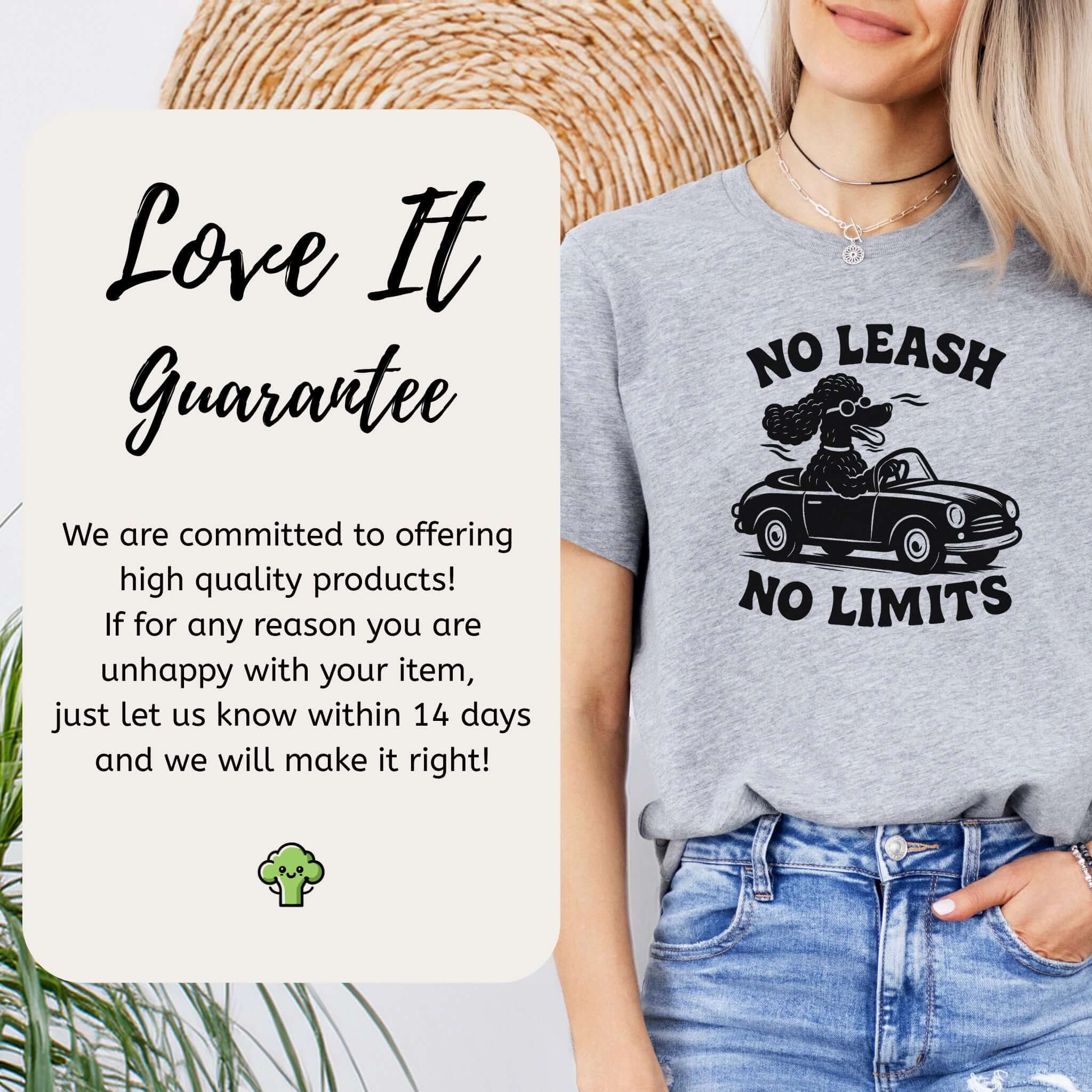 Poodle No Leash No Limits T-Shirt