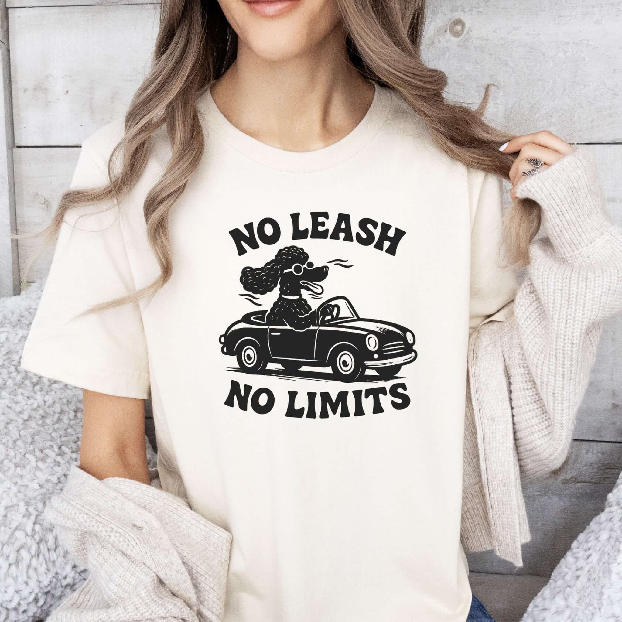 Poodle No Leash No Limits T-Shirt