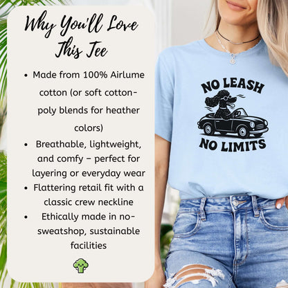Poodle No Leash No Limits T-Shirt