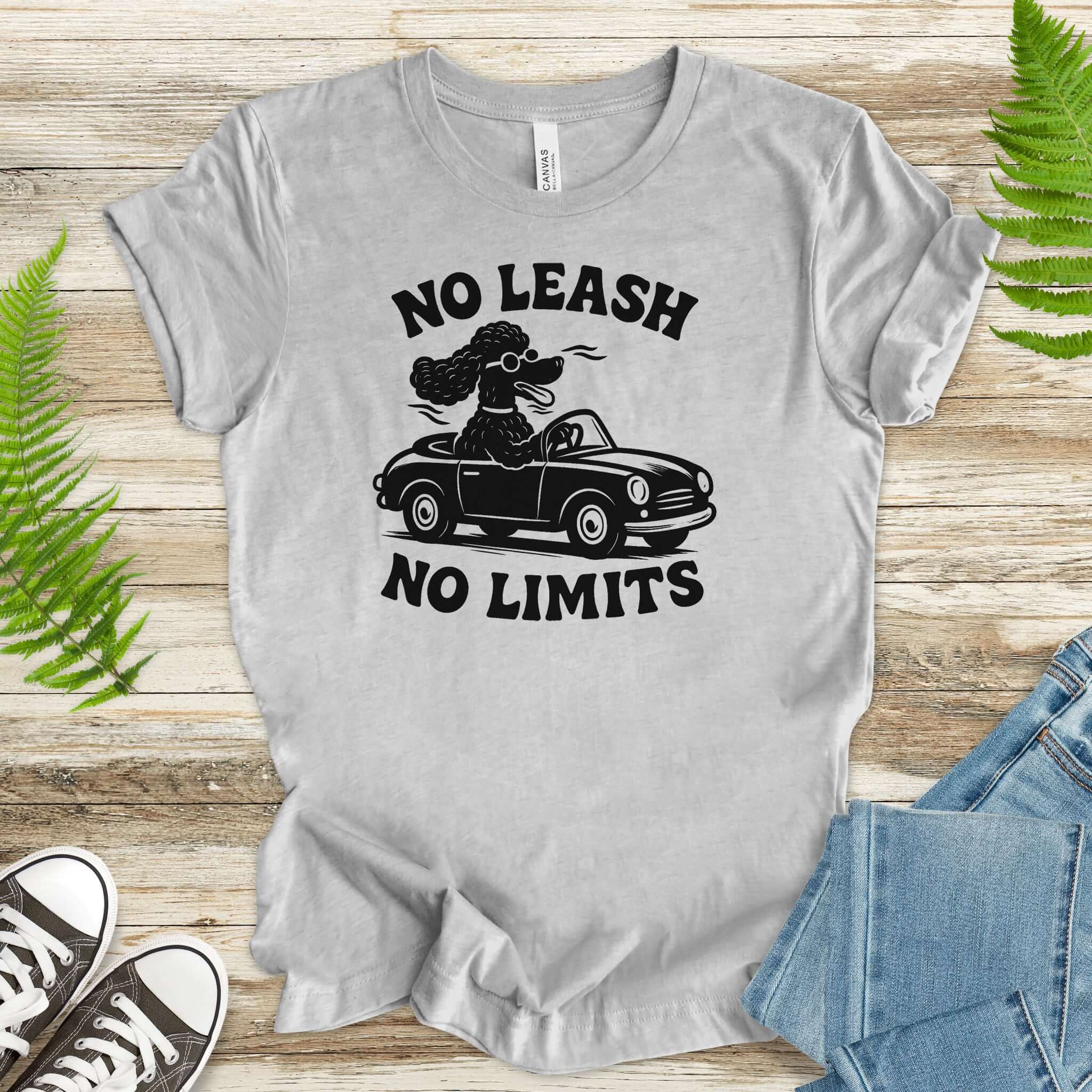 Poodle No Leash No Limits T-Shirt