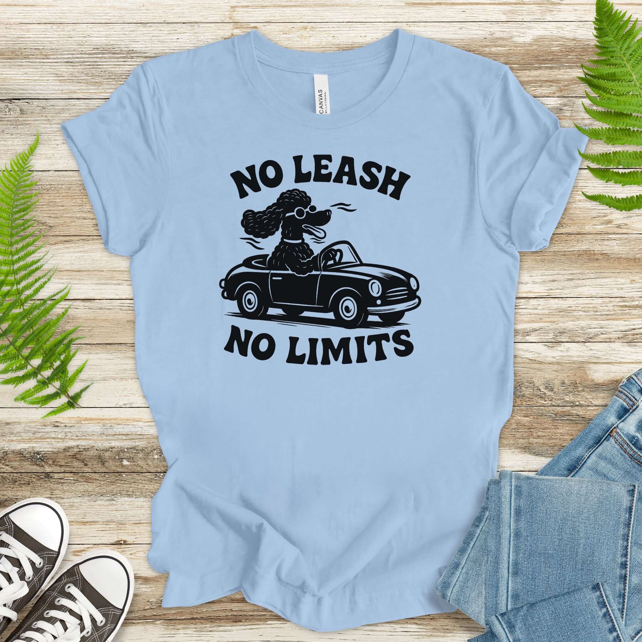 Poodle No Leash No Limits T-Shirt