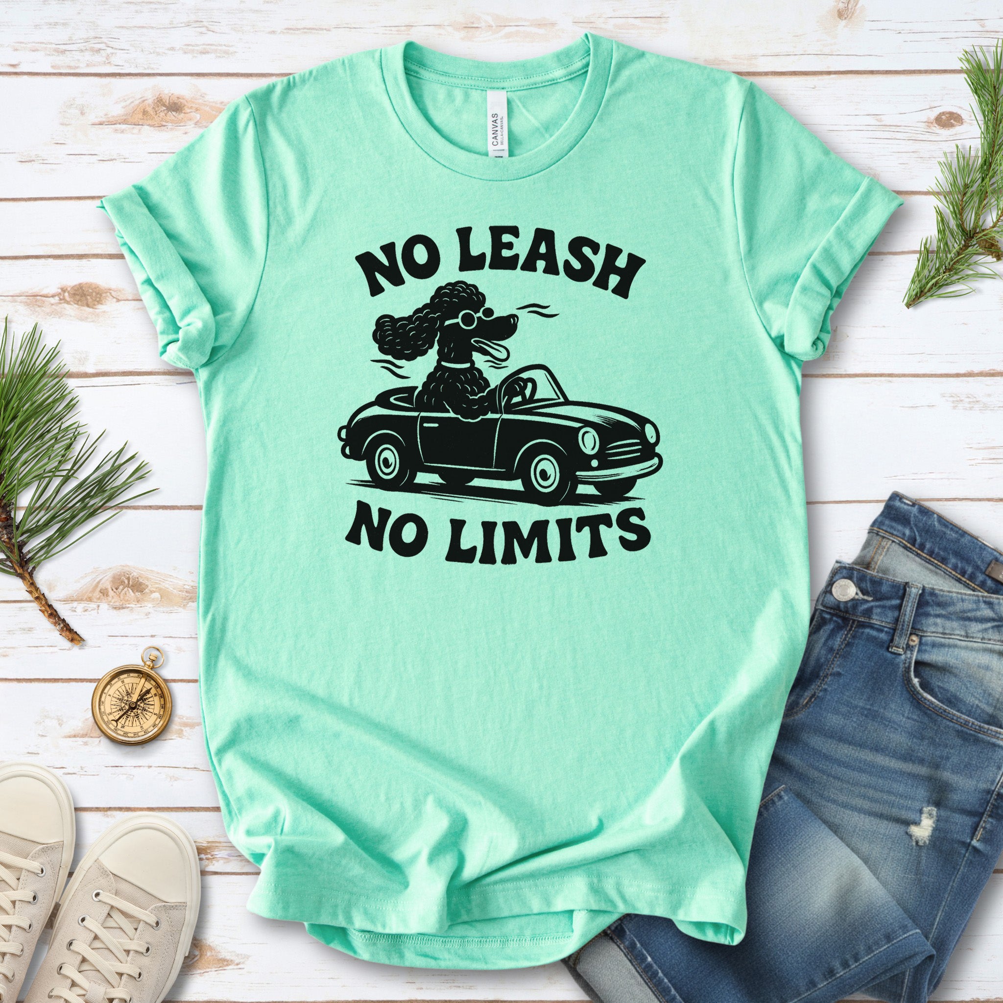 Poodle No Leash No Limits T-Shirt