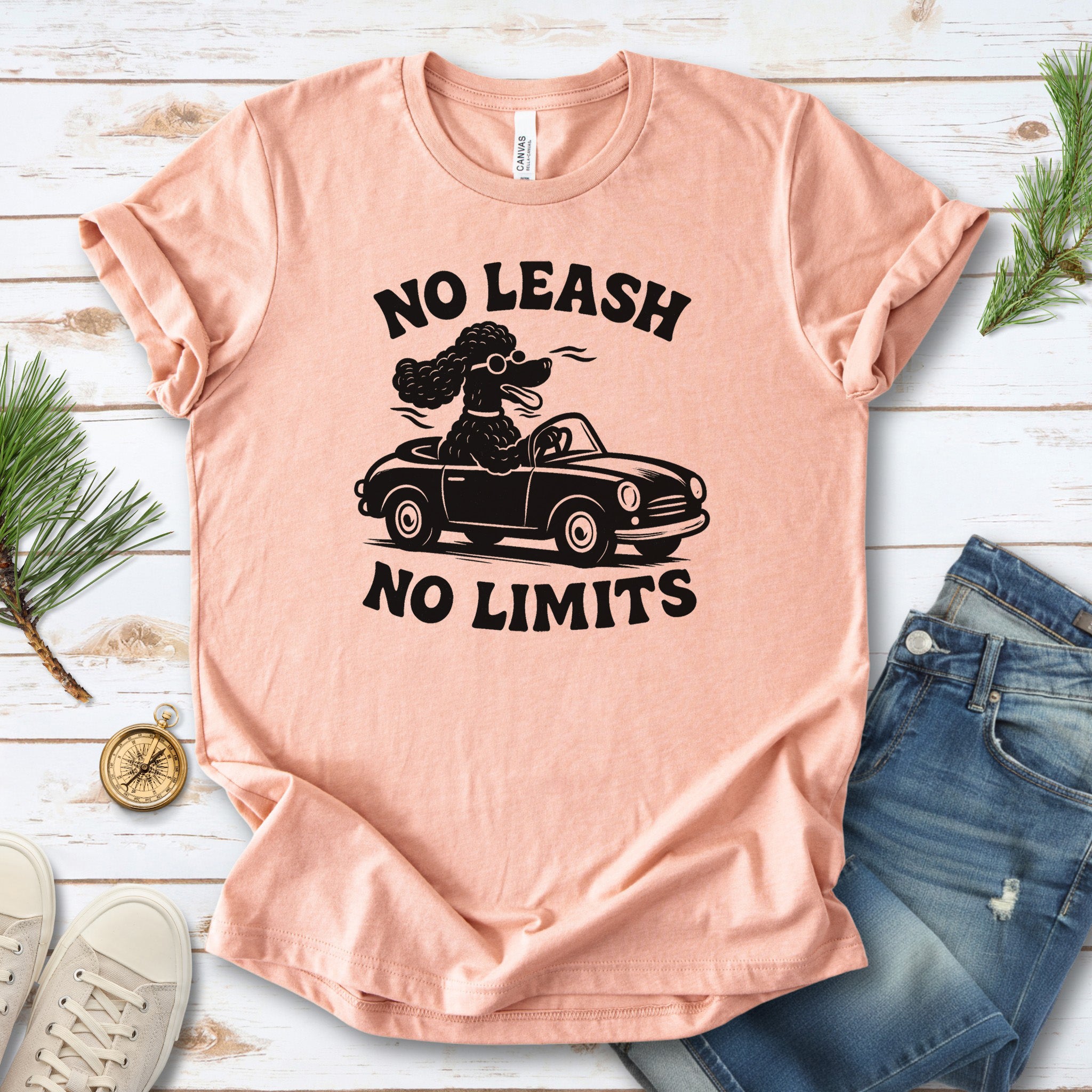 Poodle No Leash No Limits T-Shirt
