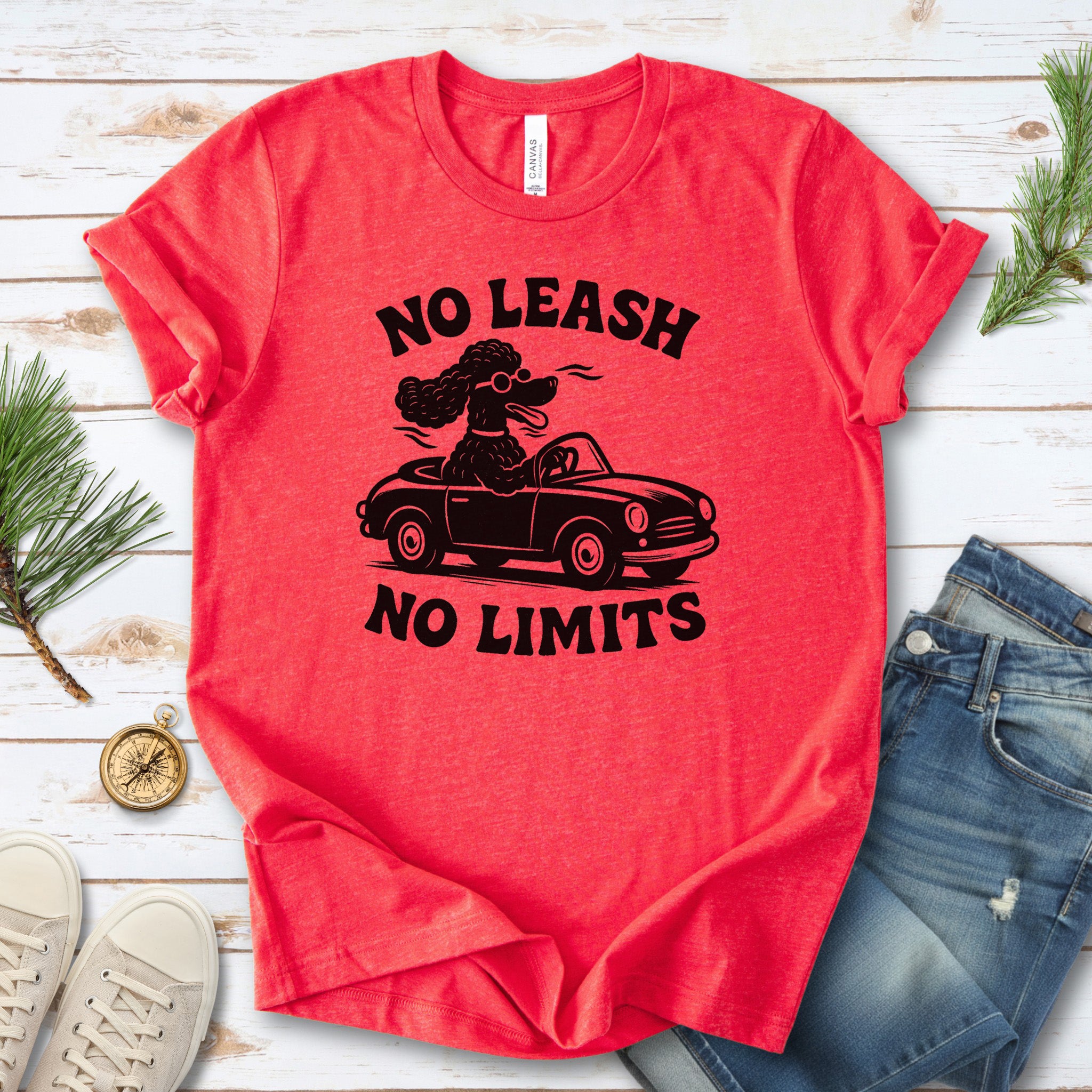 Poodle No Leash No Limits T-Shirt