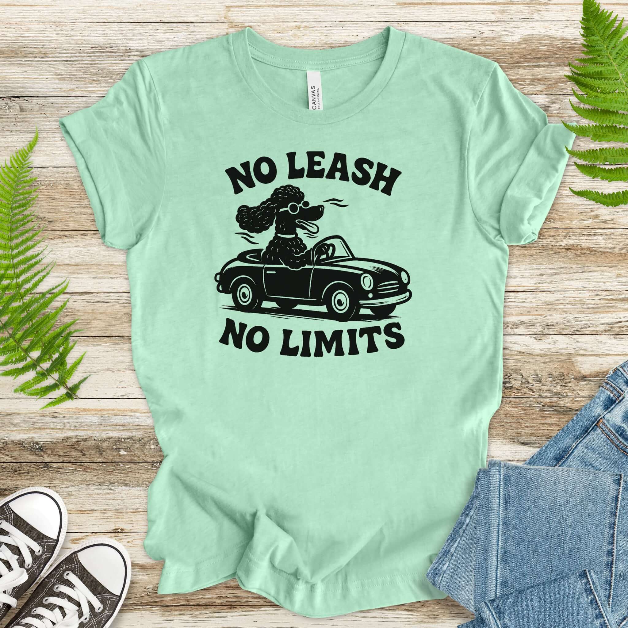 Poodle No Leash No Limits T-Shirt