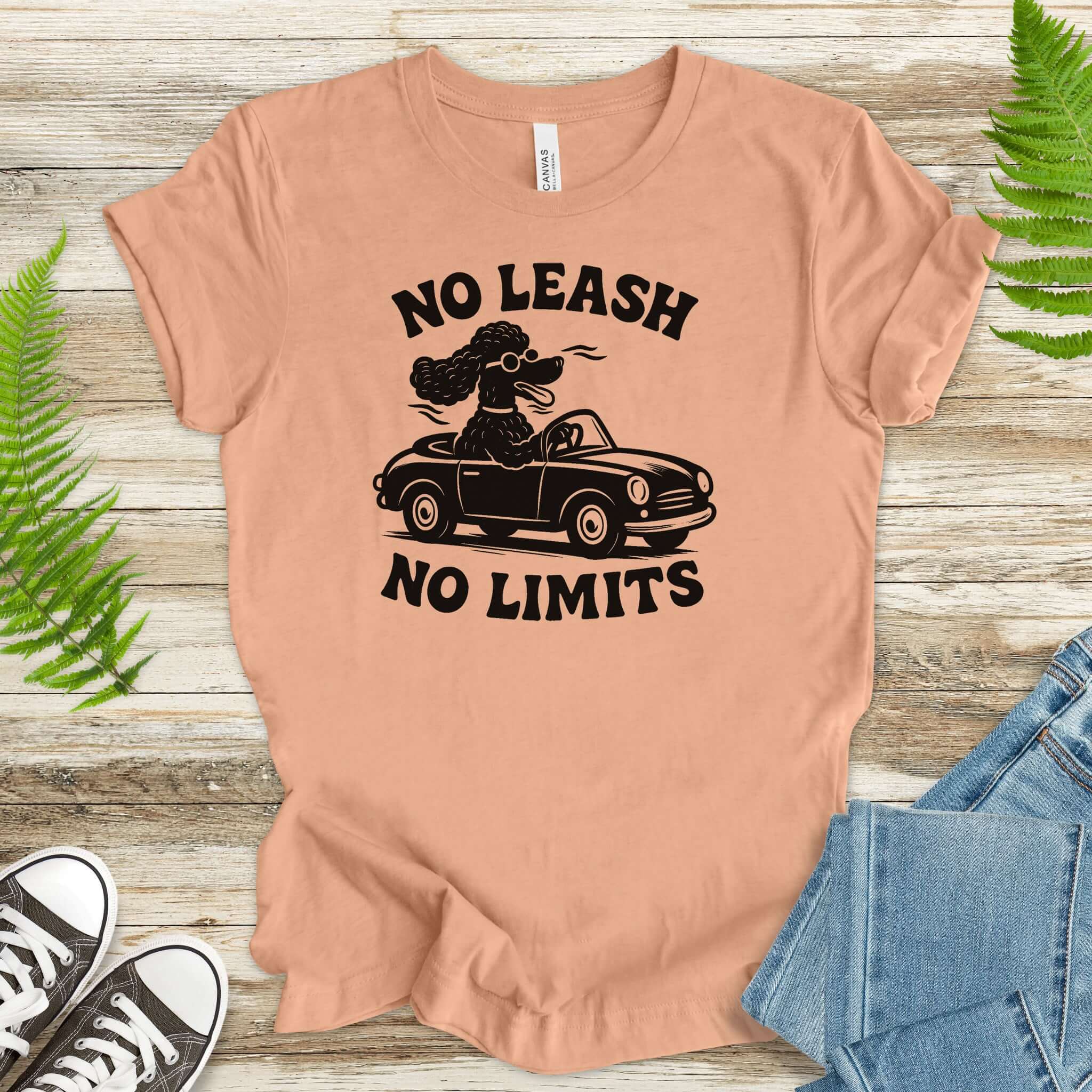 Poodle No Leash No Limits T-Shirt