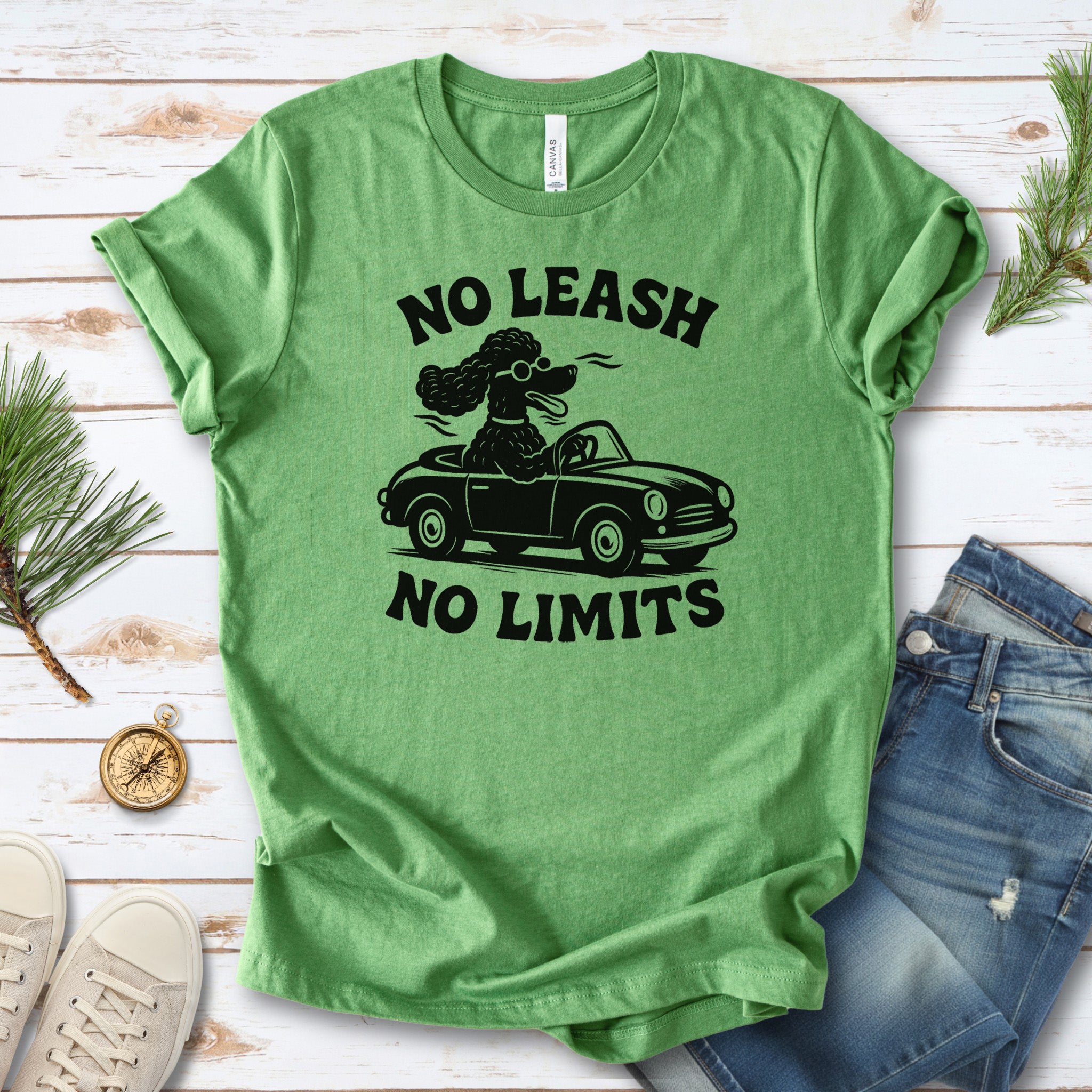 Poodle No Leash No Limits T-Shirt