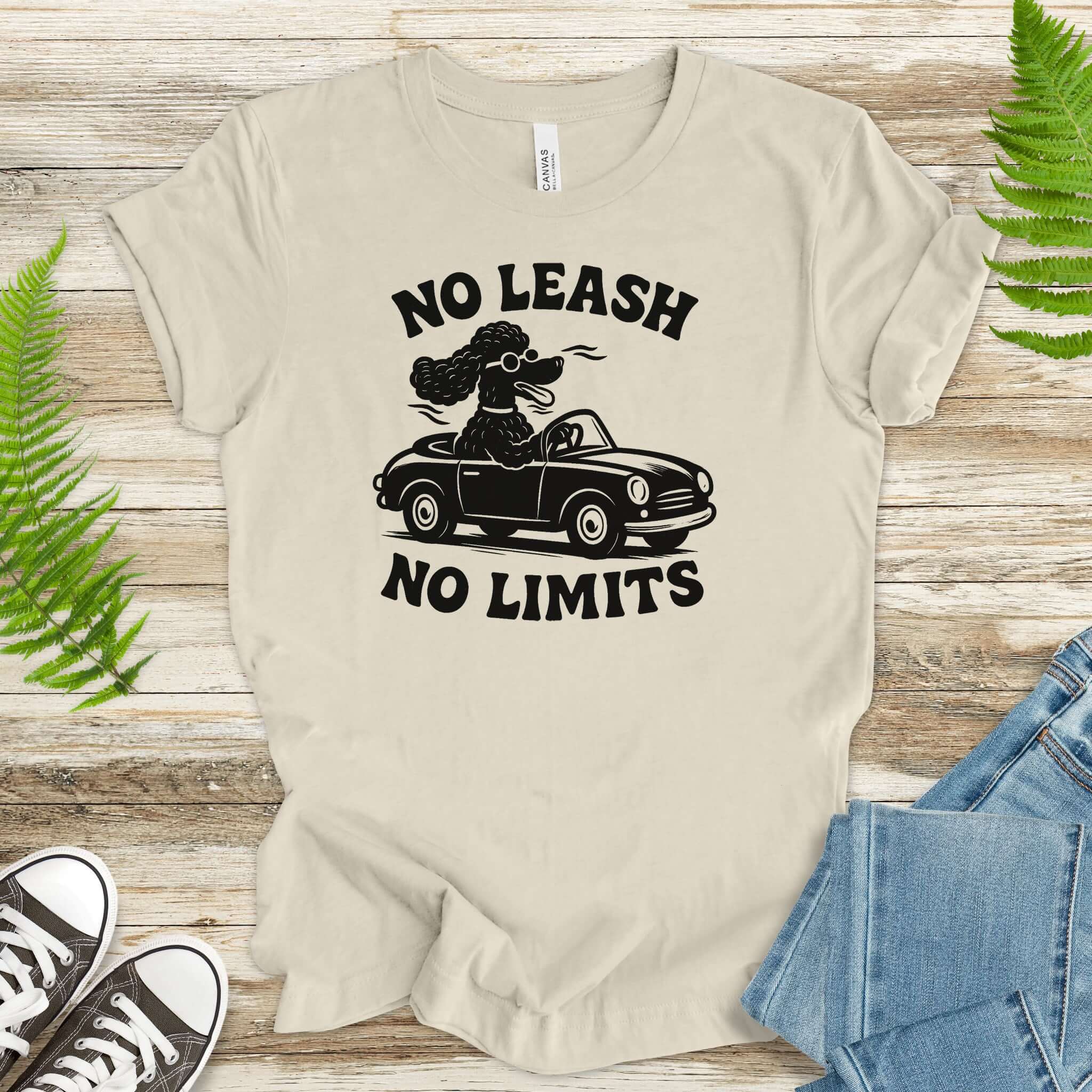 Poodle No Leash No Limits T-Shirt