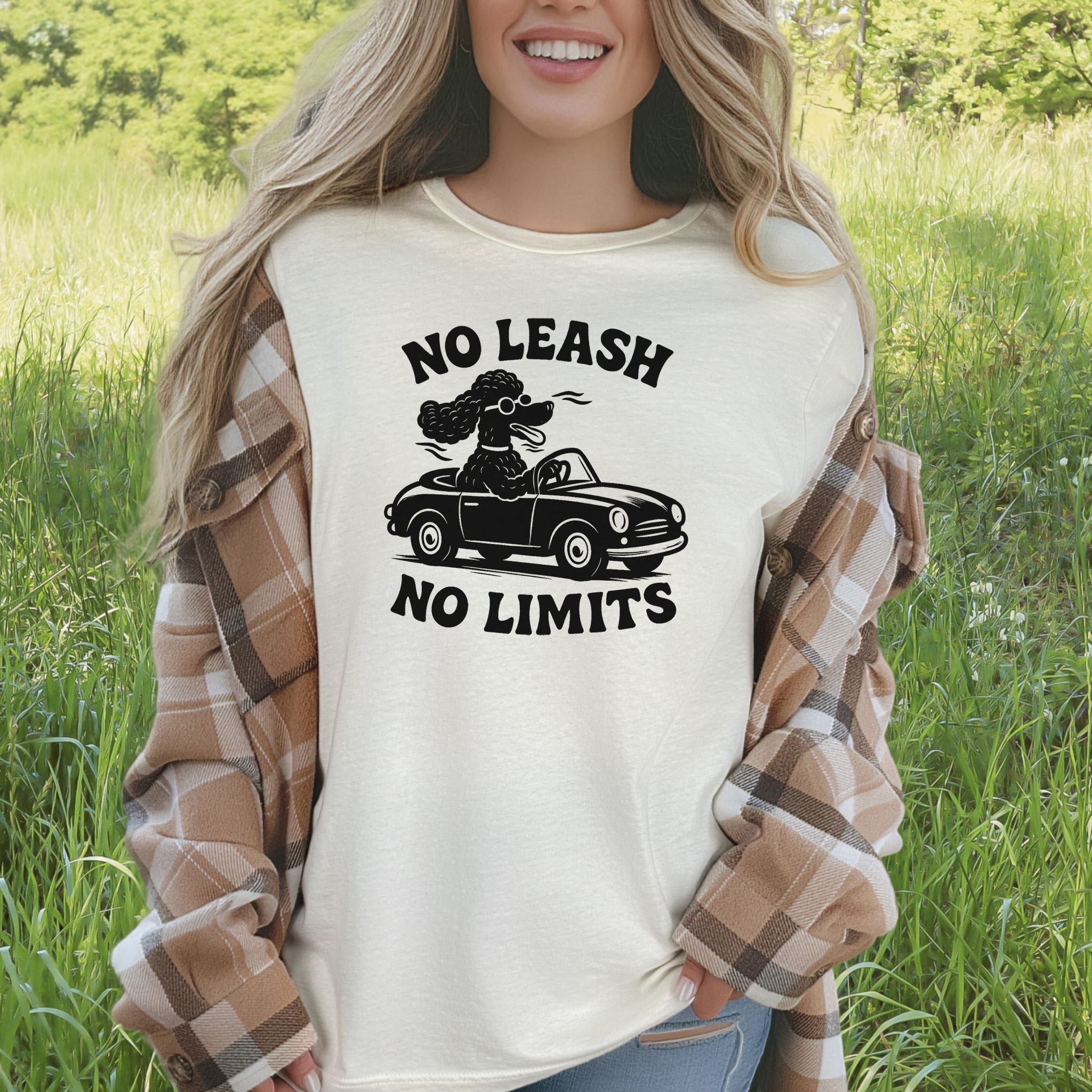Poodle No Leash No Limits T-Shirt