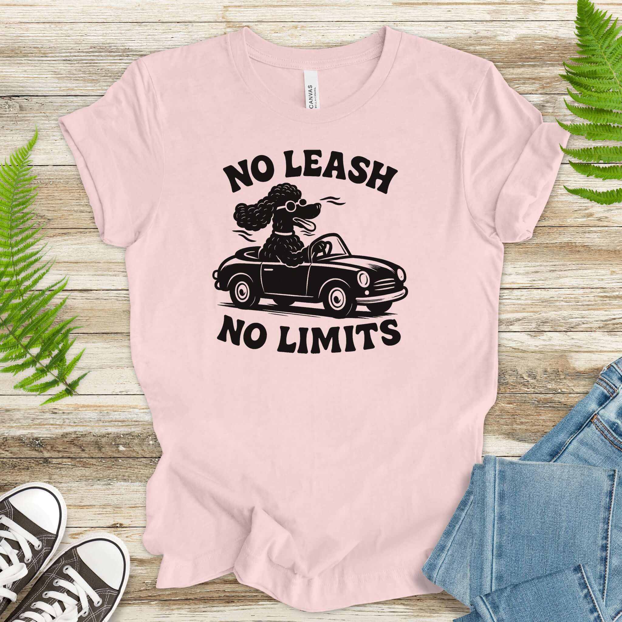 Poodle No Leash No Limits T-Shirt