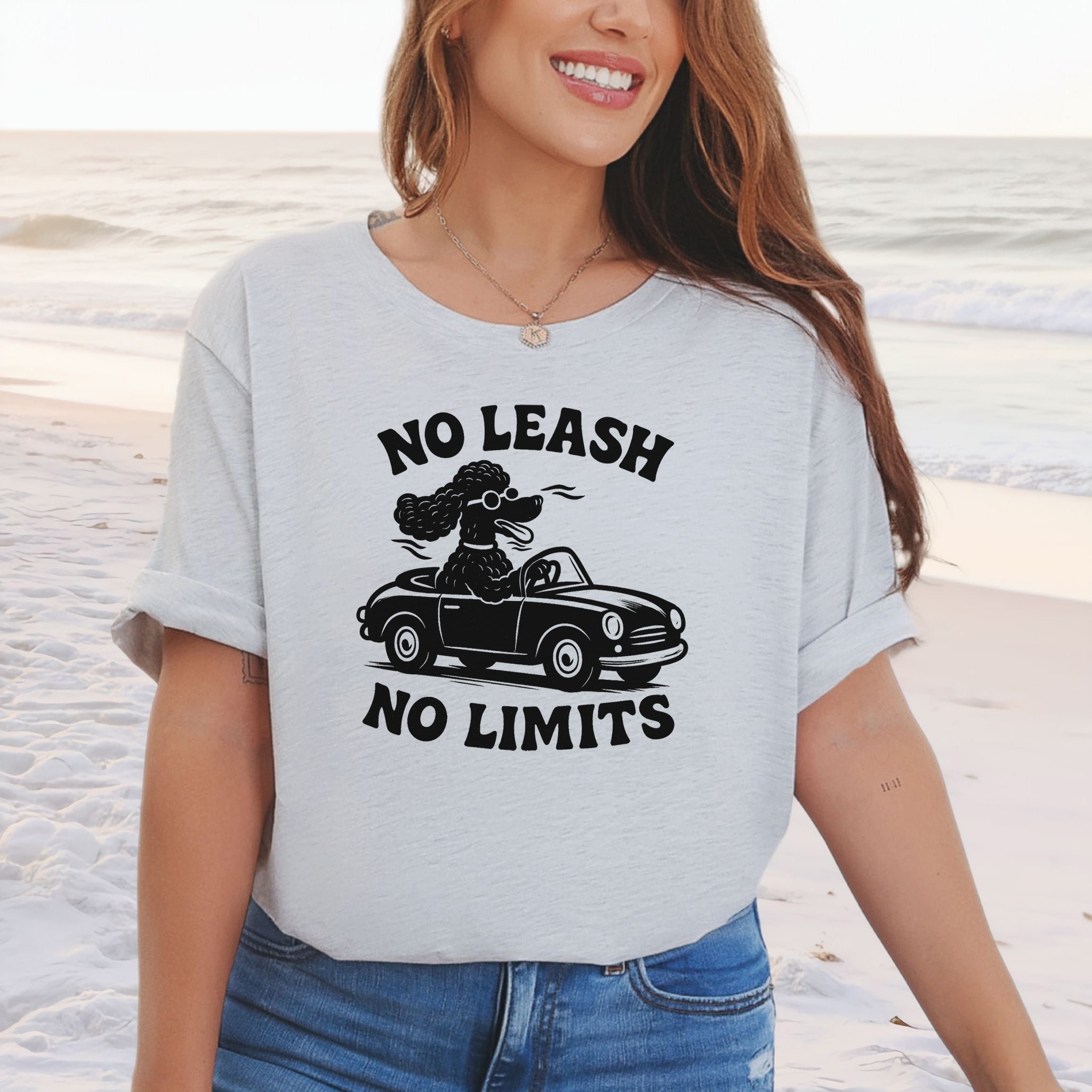 Poodle No Leash No Limits T-Shirt