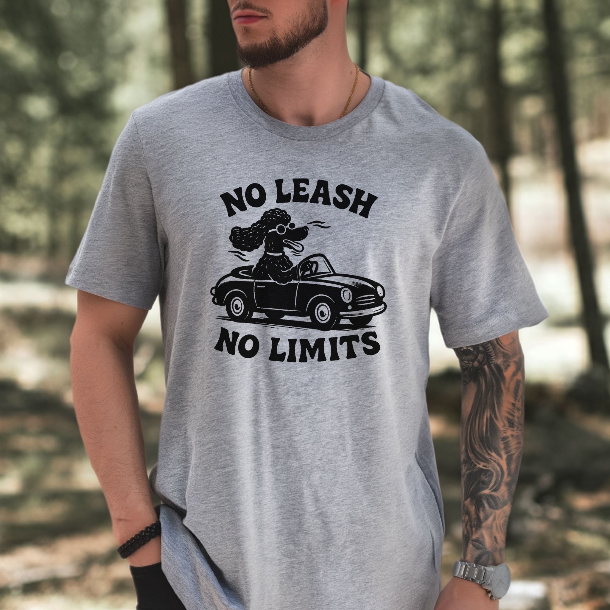 Poodle No Leash No Limits T-Shirt