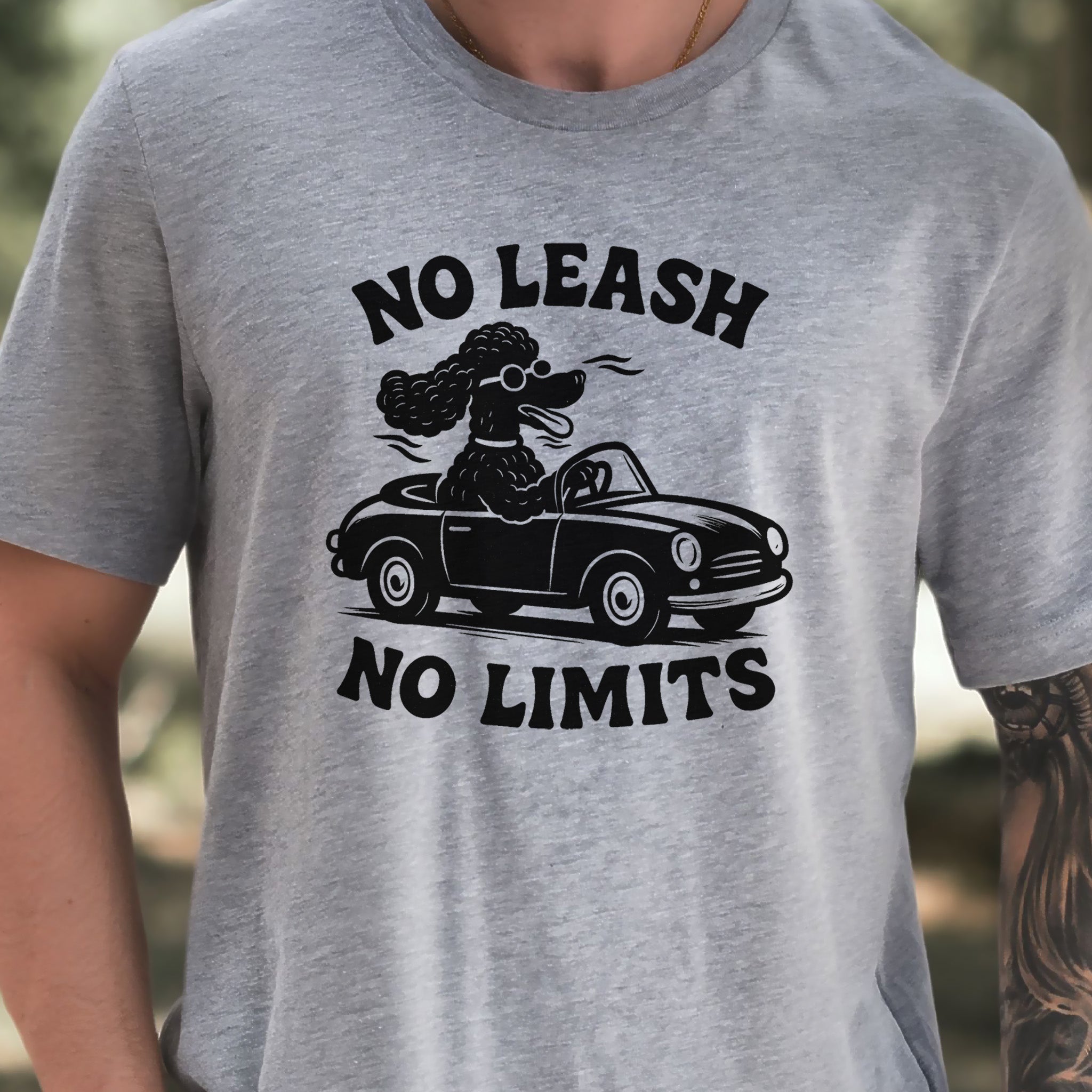 Poodle No Leash No Limits T-Shirt
