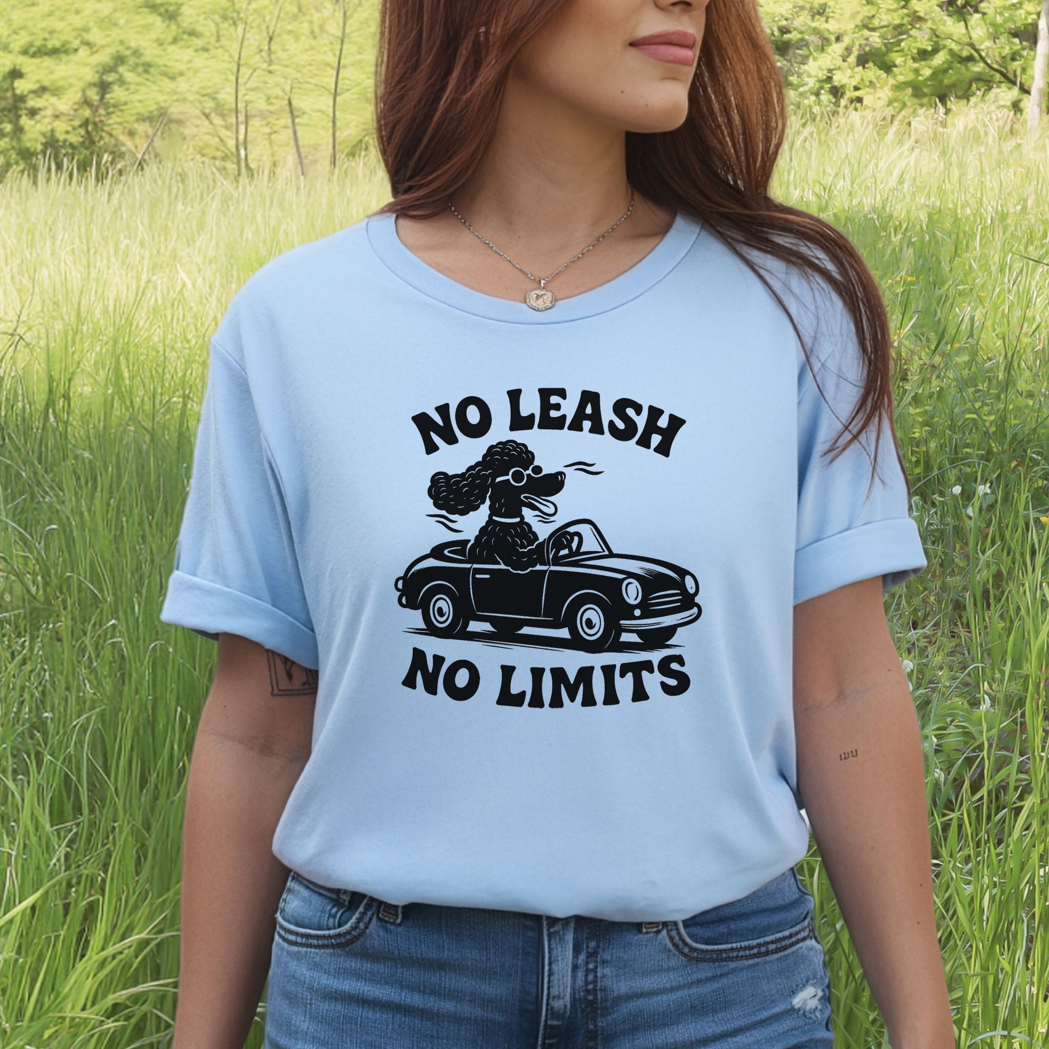 Poodle No Leash No Limits T-Shirt