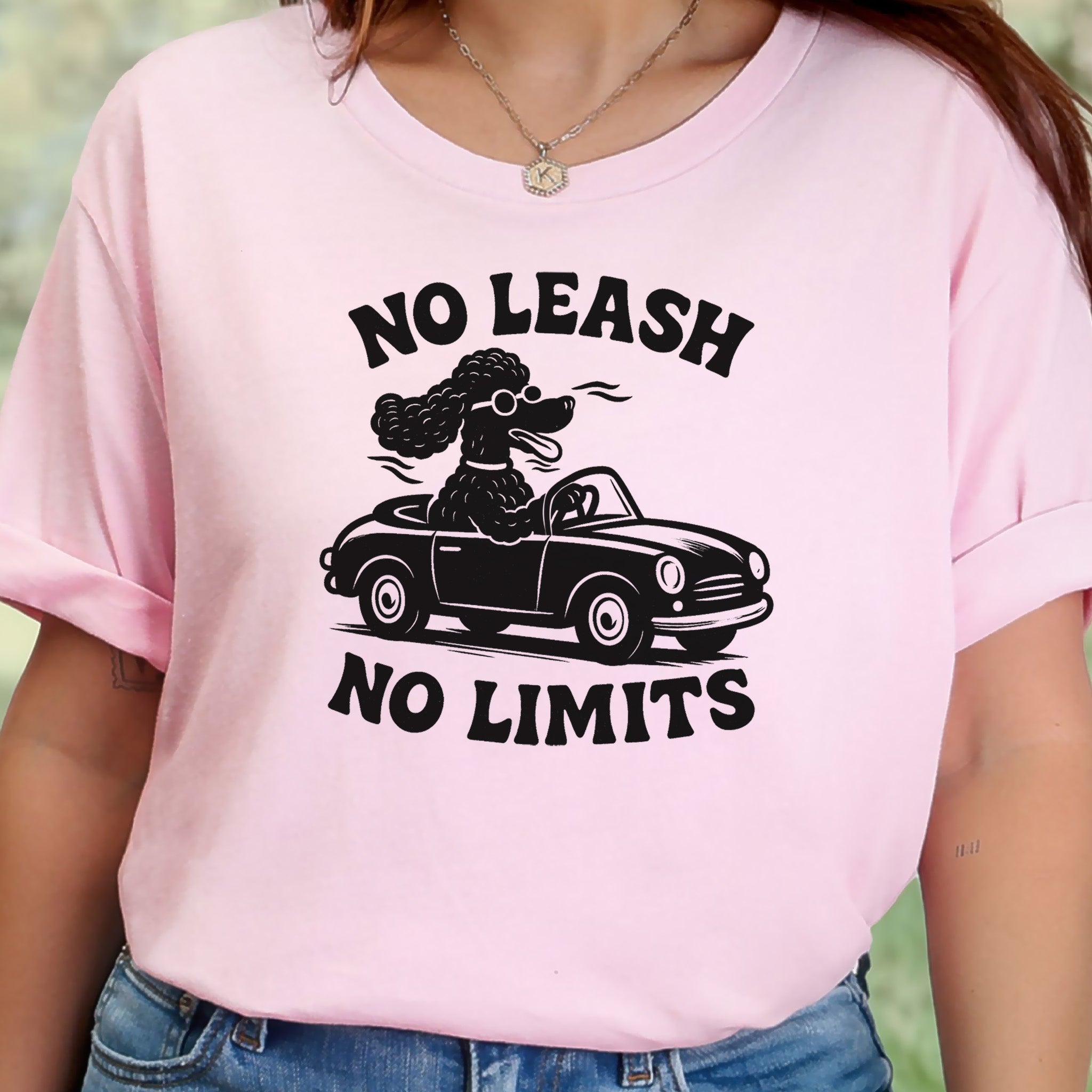 Poodle No Leash No Limits T-Shirt