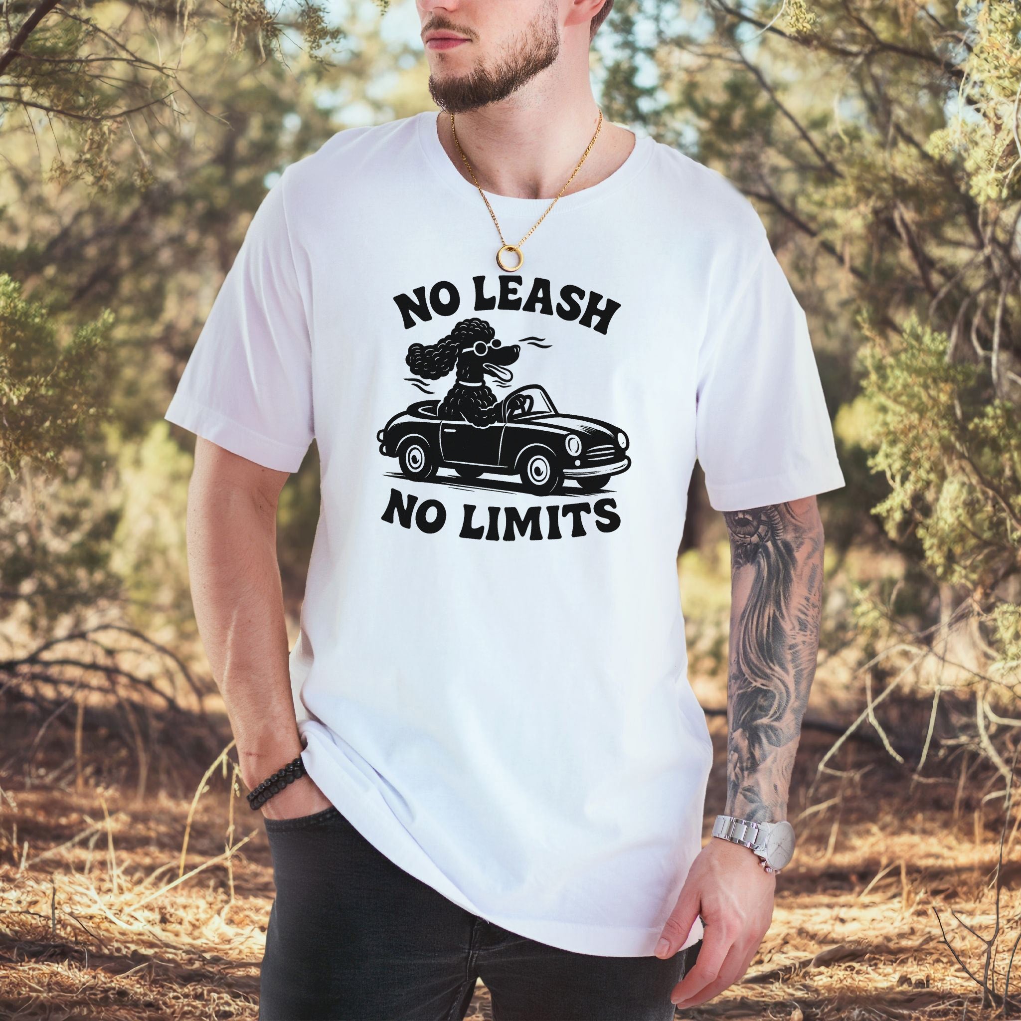 Poodle No Leash No Limits T-Shirt