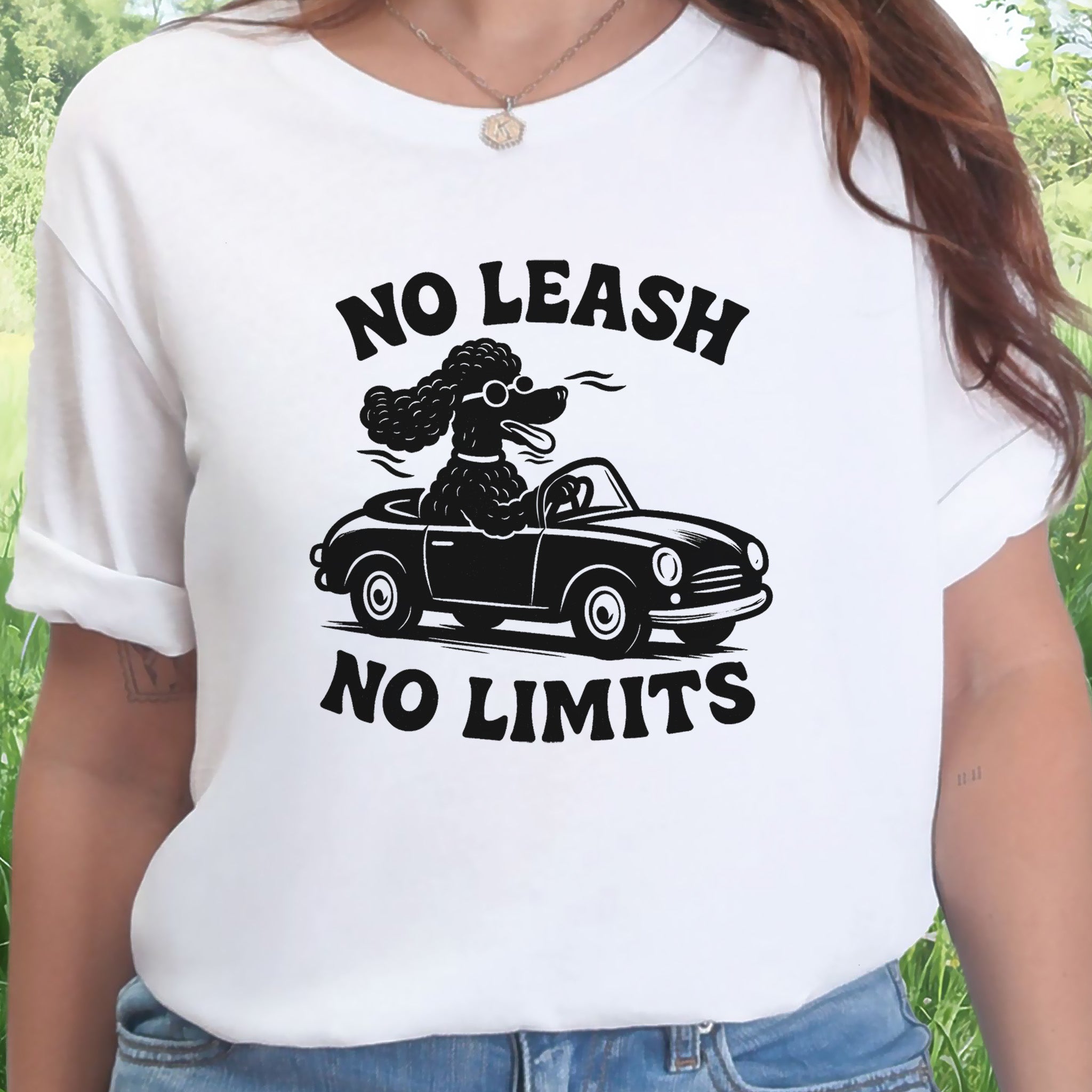 Poodle No Leash No Limits T-Shirt