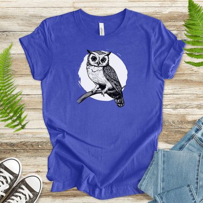 Owl on a Twig T-Shirt – Sketch Design - TShirtree