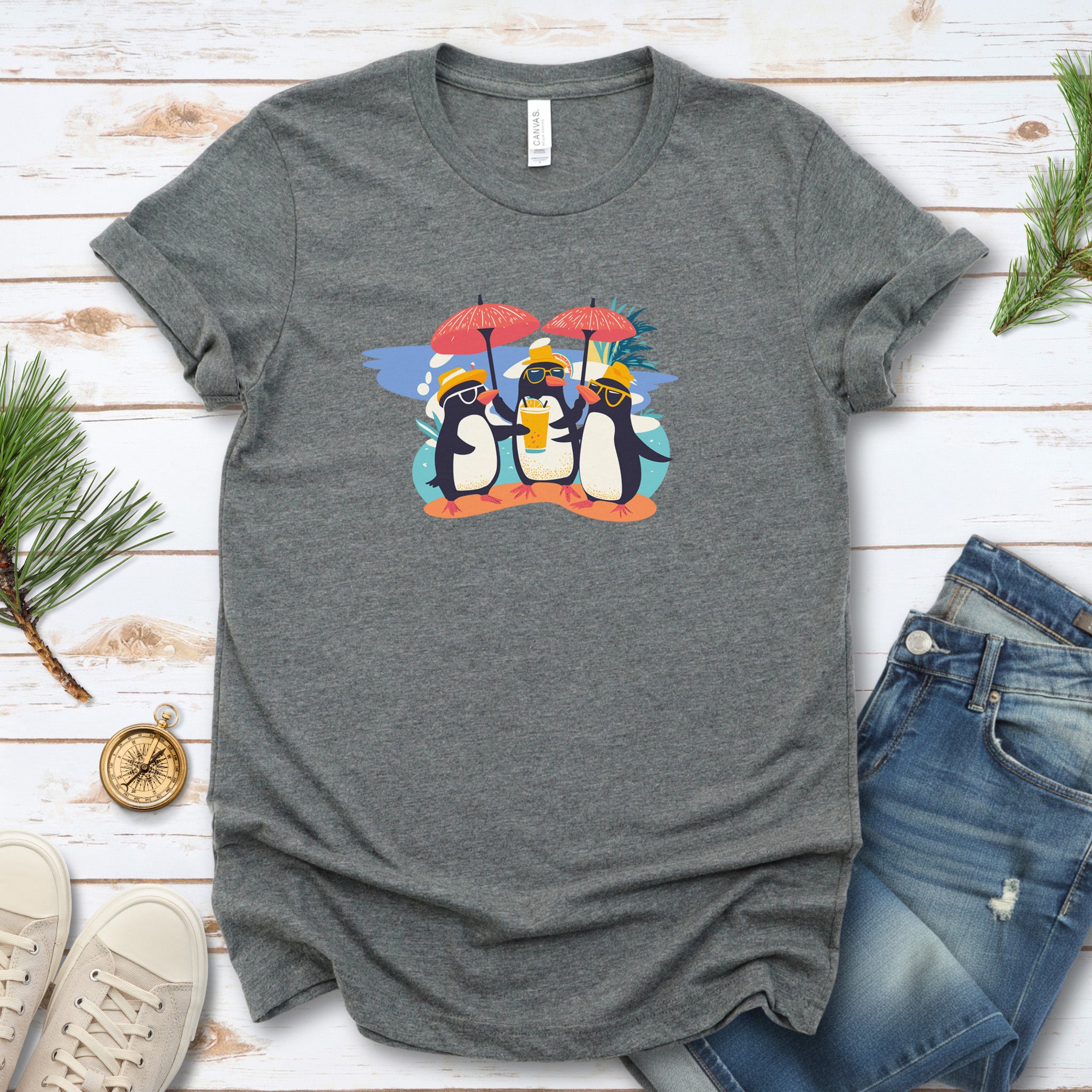 Penguins in a Party T-Shirt – Drinks, Chill, Repeat