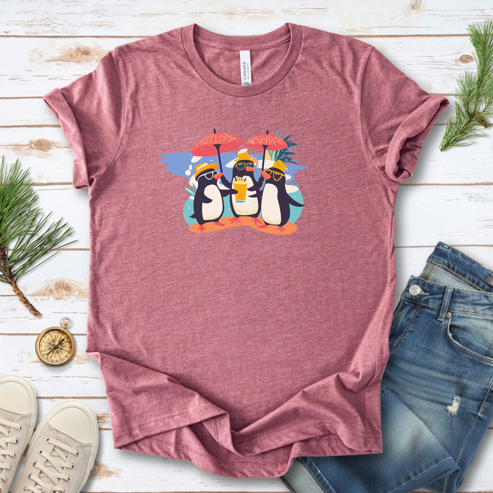 Penguins in a Party T-Shirt – Drinks, Chill, Repeat
