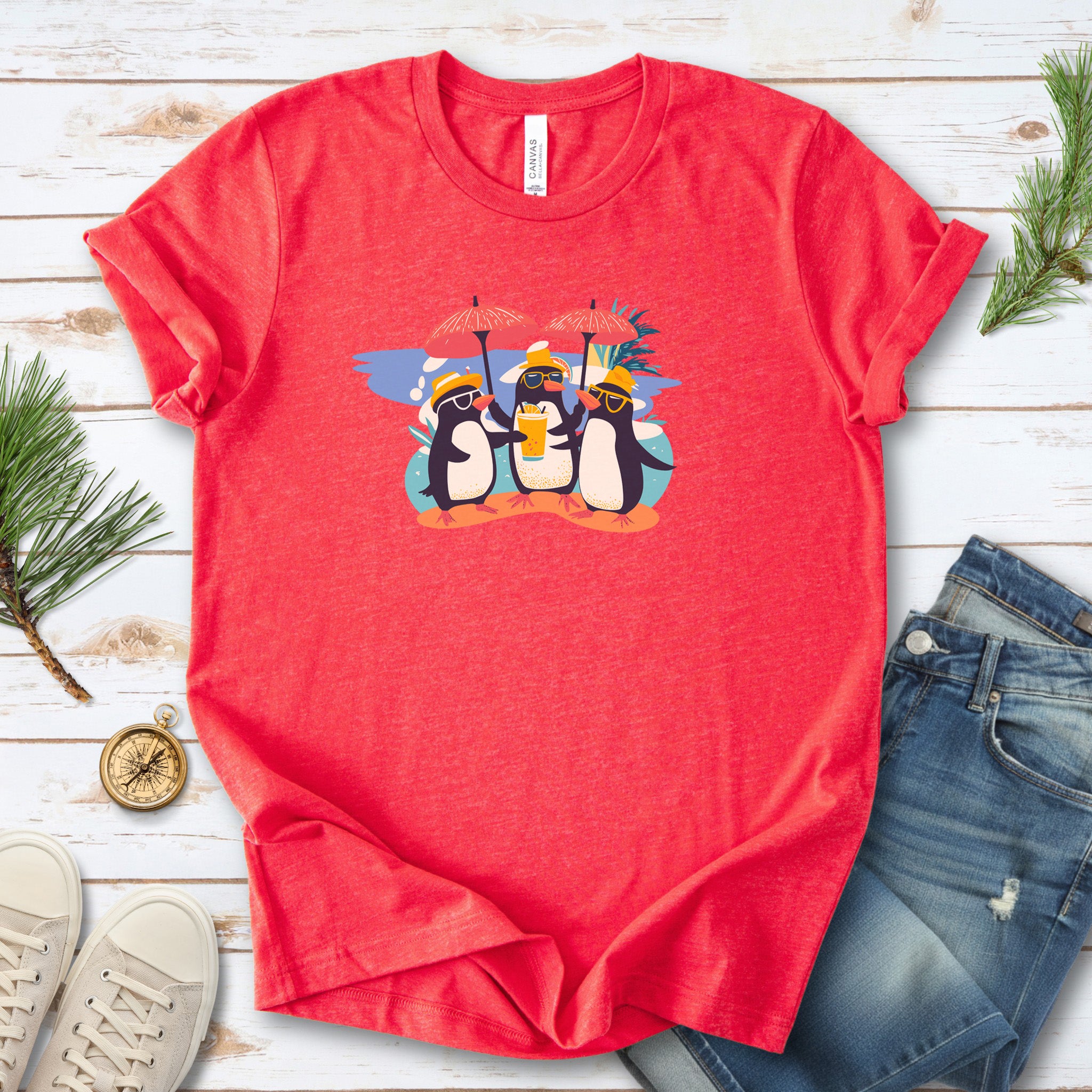 Penguins in a Party T-Shirt – Drinks, Chill, Repeat