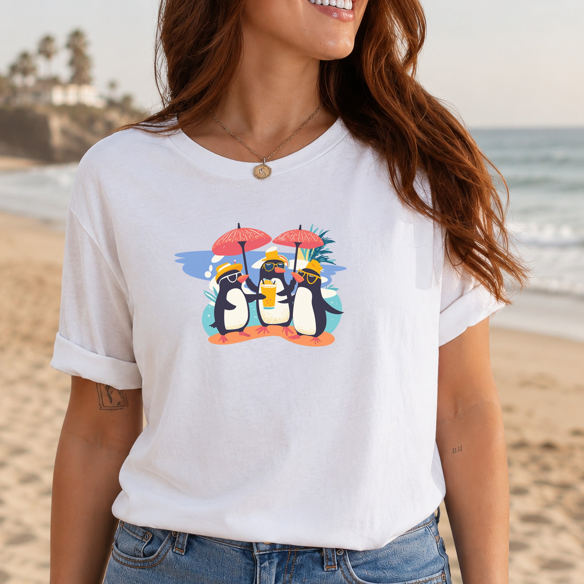 Penguins in a Party T-Shirt – Drinks, Chill, Repeat