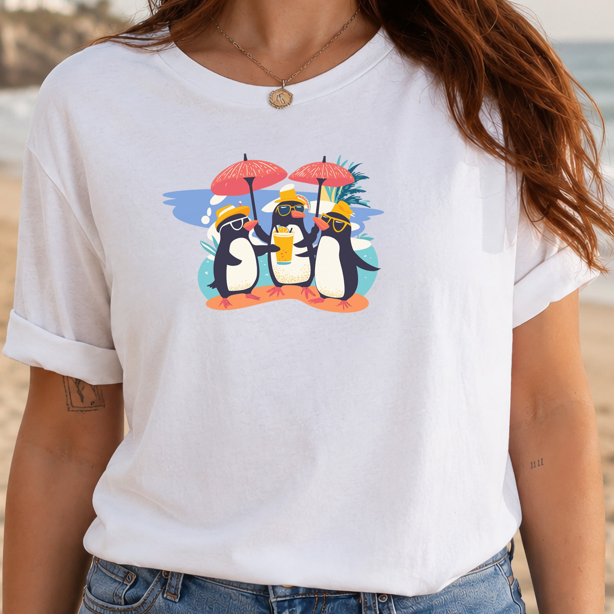 Penguins in a Party T-Shirt – Drinks, Chill, Repeat