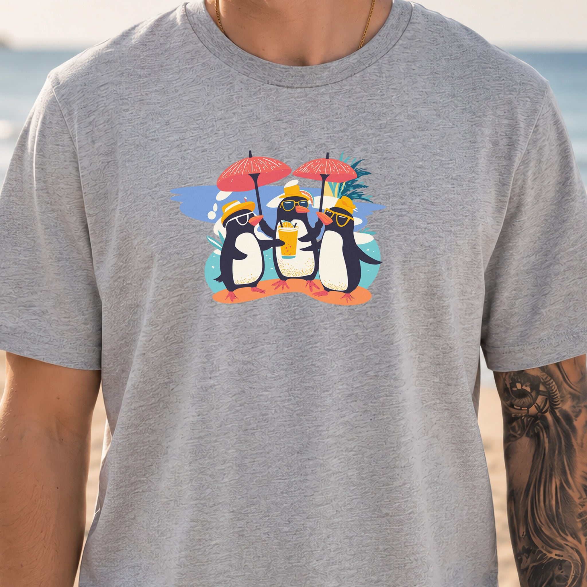 Penguins in a Party T-Shirt – Drinks, Chill, Repeat